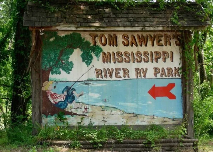 Tom Sawyer's RV Park sign