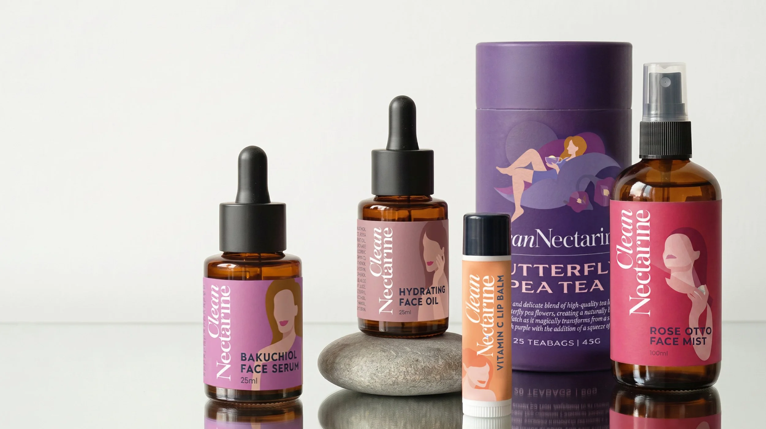 clean nectarine branding design by denver design sydney