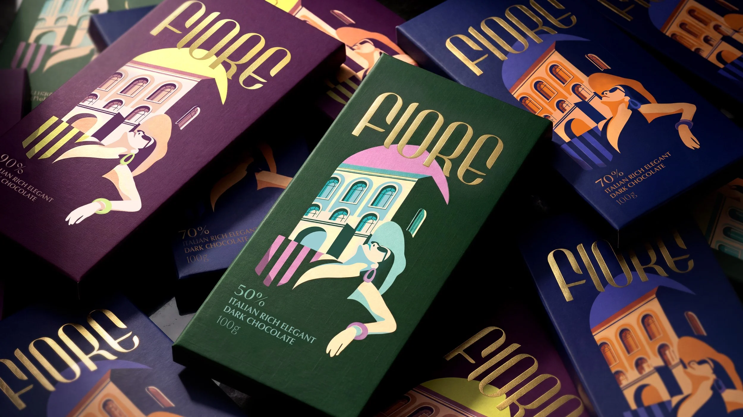 fiore chocolate branding design packaging denver design sydney