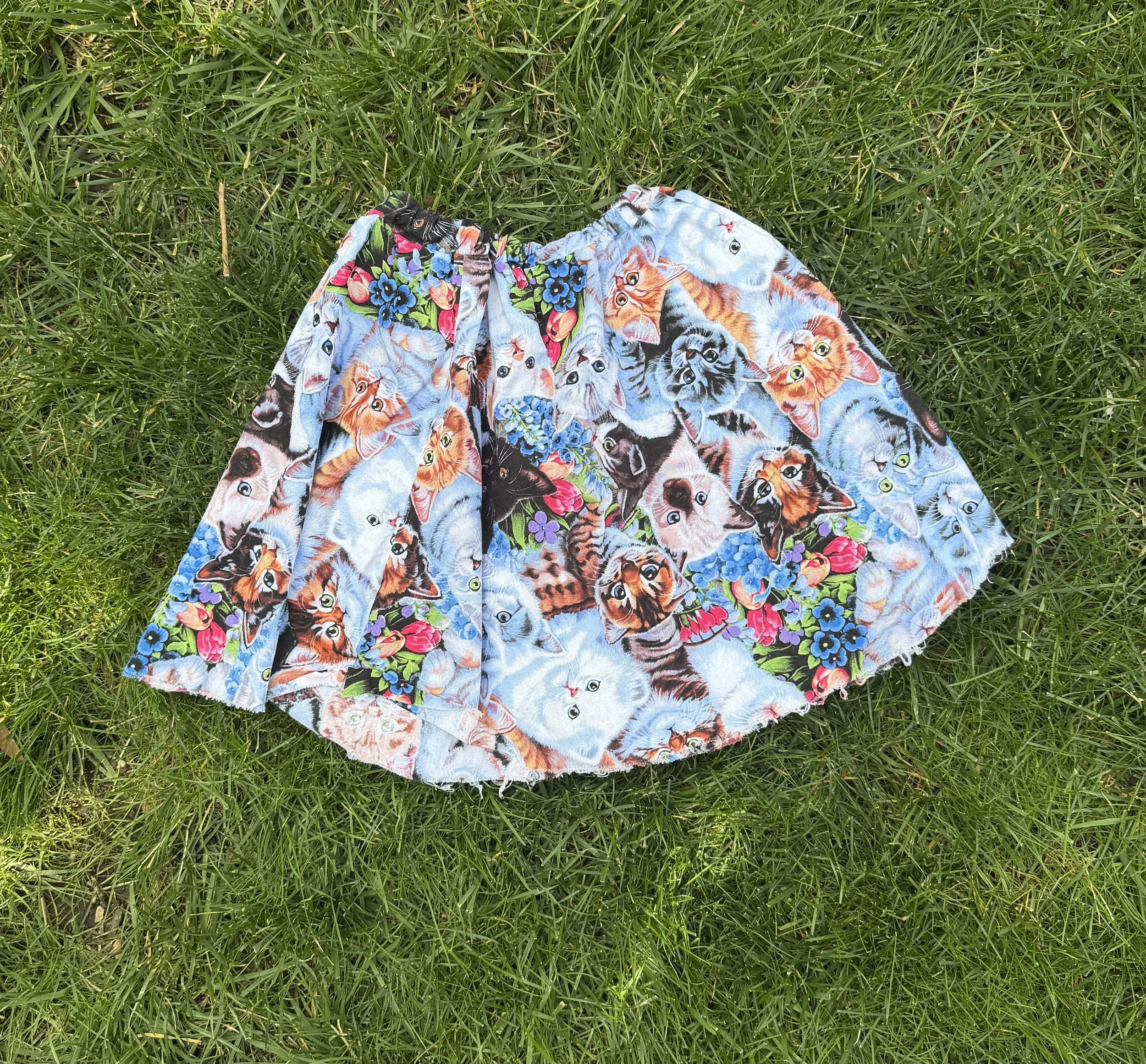 Cats & Dogs Floral Skirt