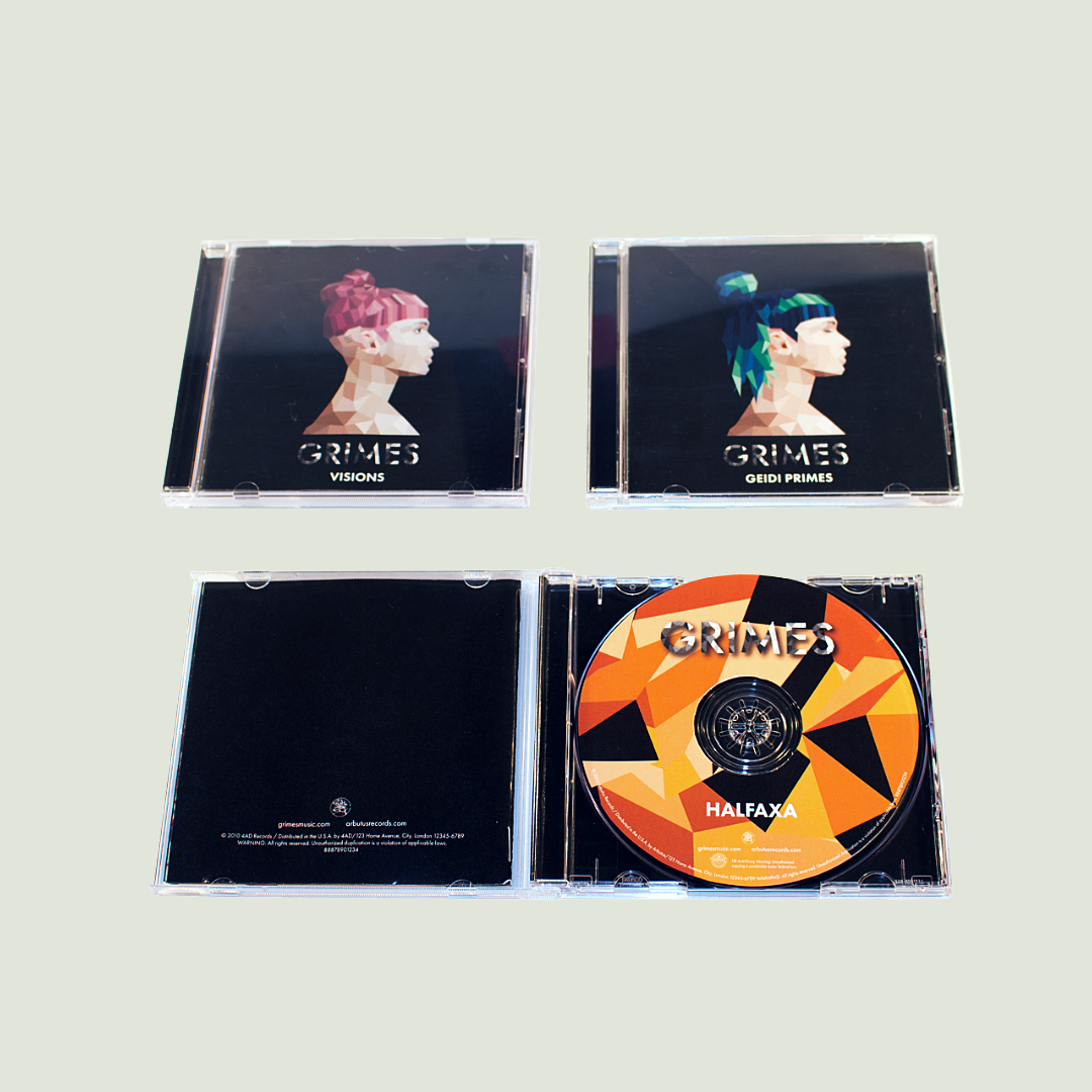 BFA | Grimes – CD Packaging & Magazine Spread