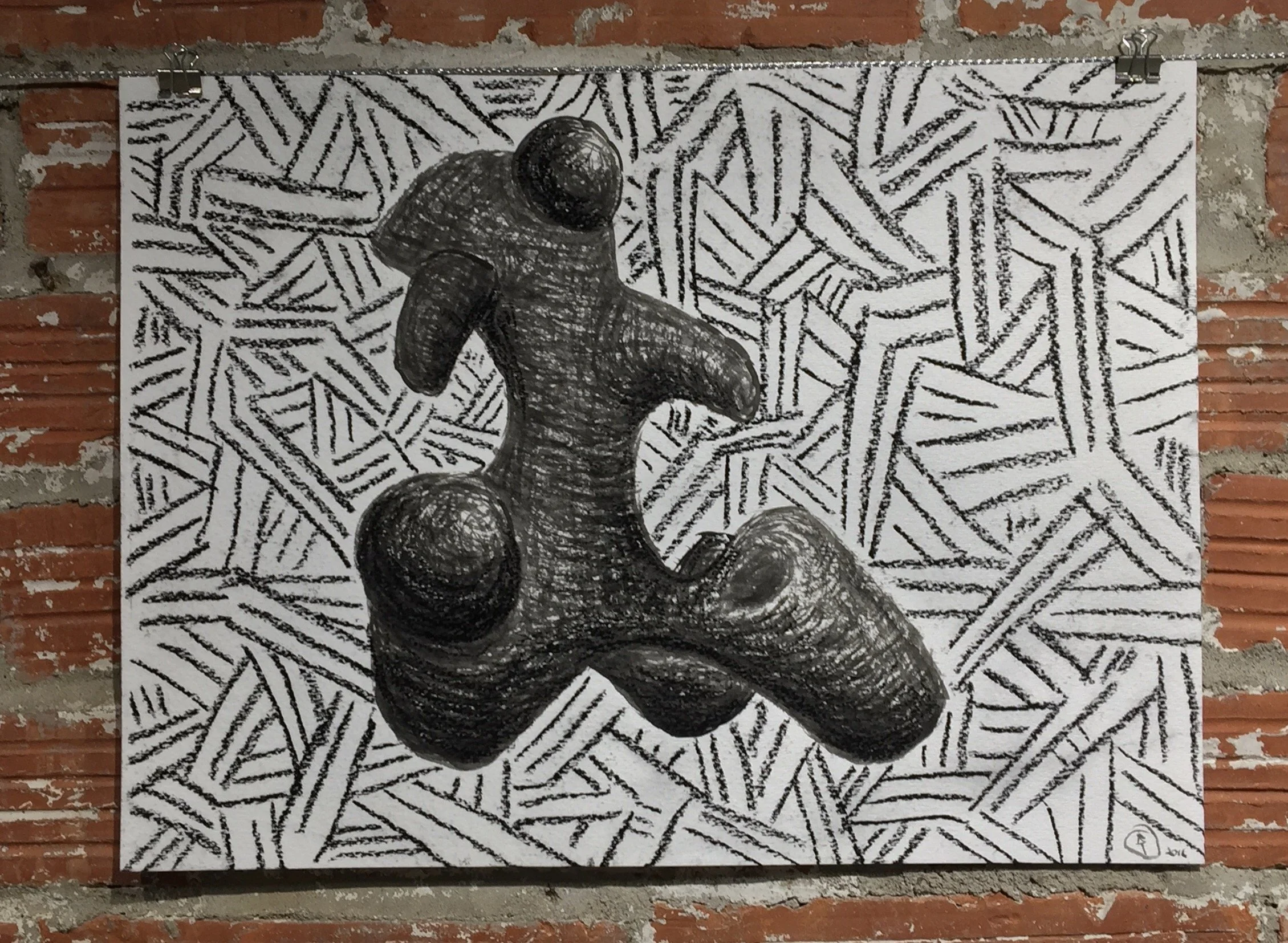 Untitled, Ink and Charcoal, 2015