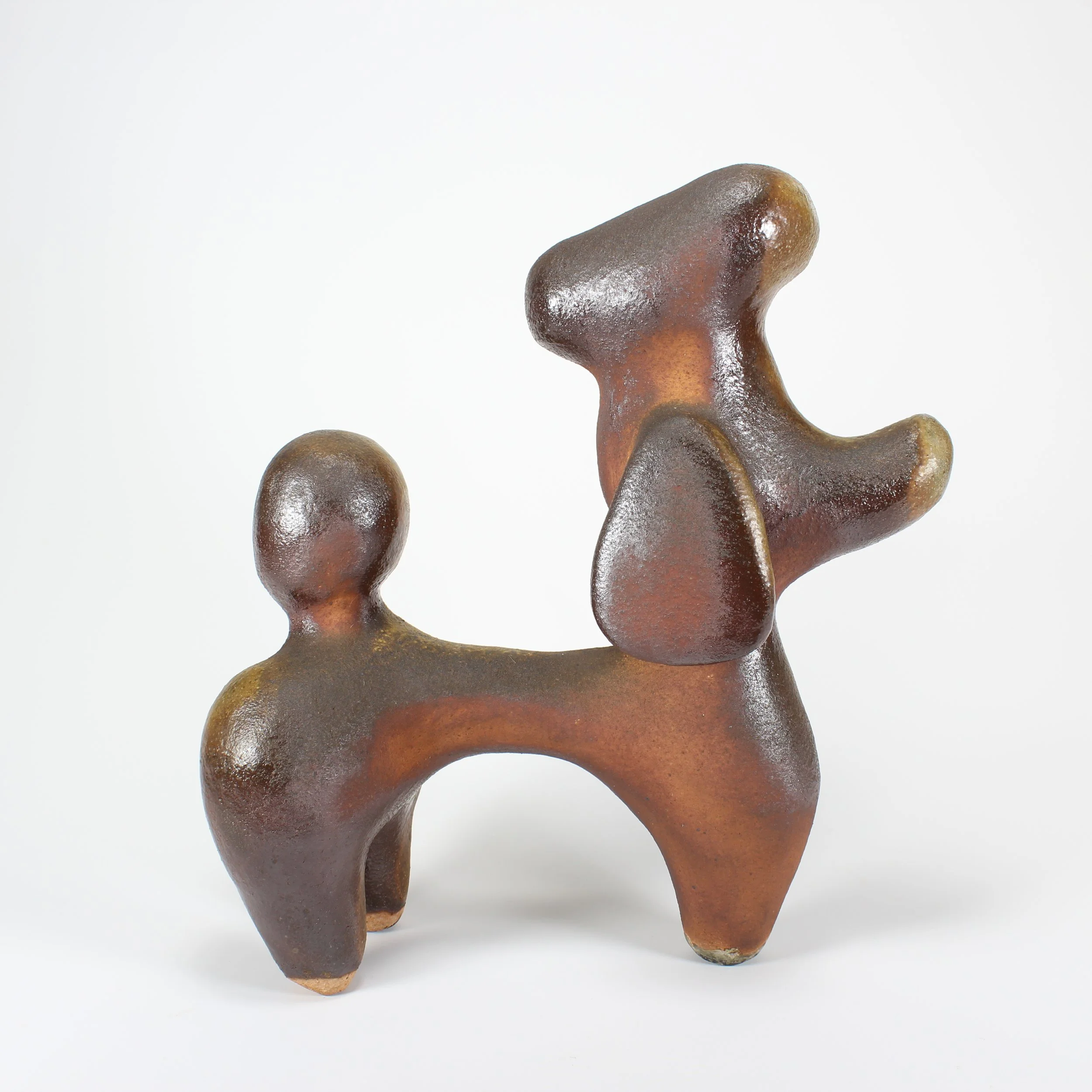MADAME DE POMPADOUR, 2025, coil-built stoneware, 15” x 6” x 17”