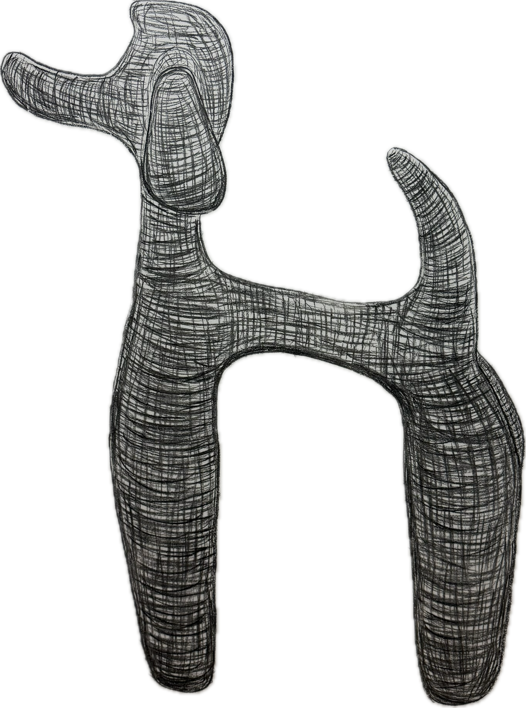 "Off-Leash!", Exhibition Sketch, Charcoal, 2026