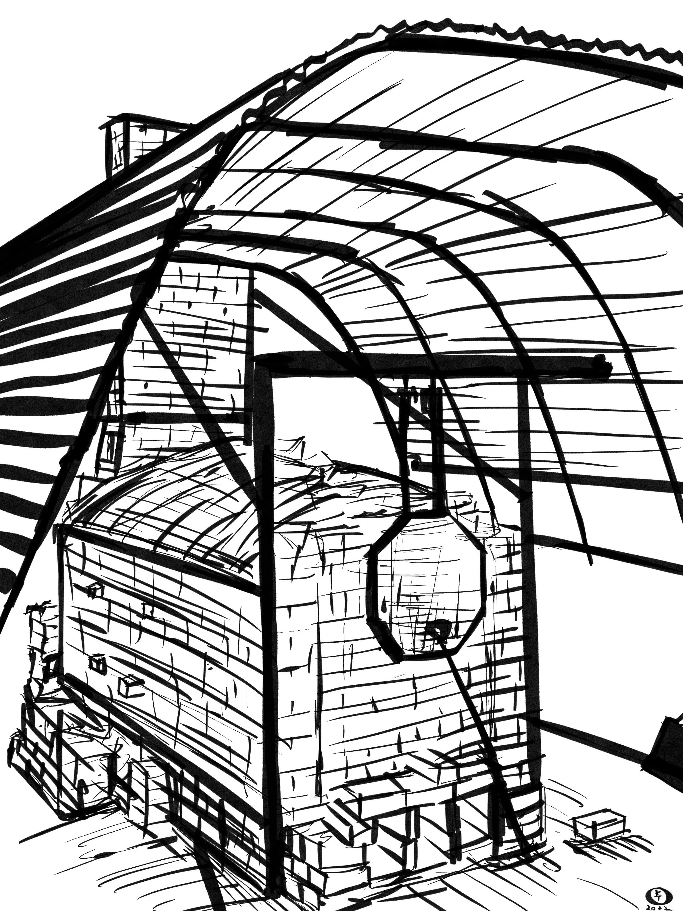Archer Kiln, Digital Sketch, 2025