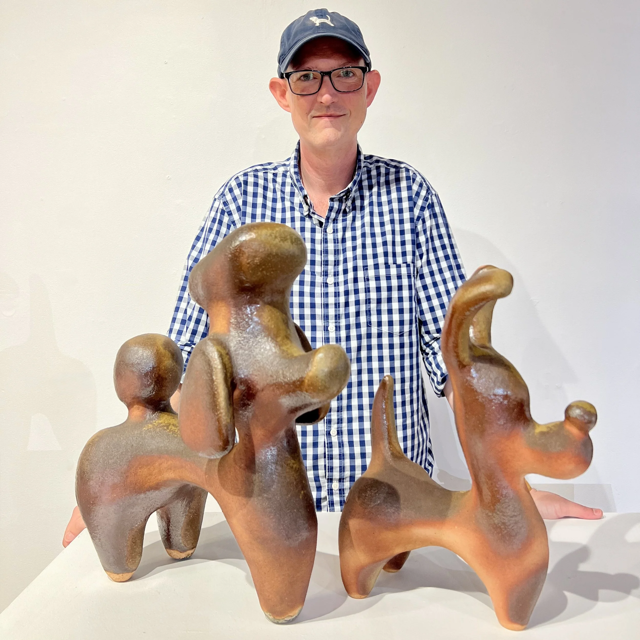 Ryan Osborne with works from his Eternal Dog series