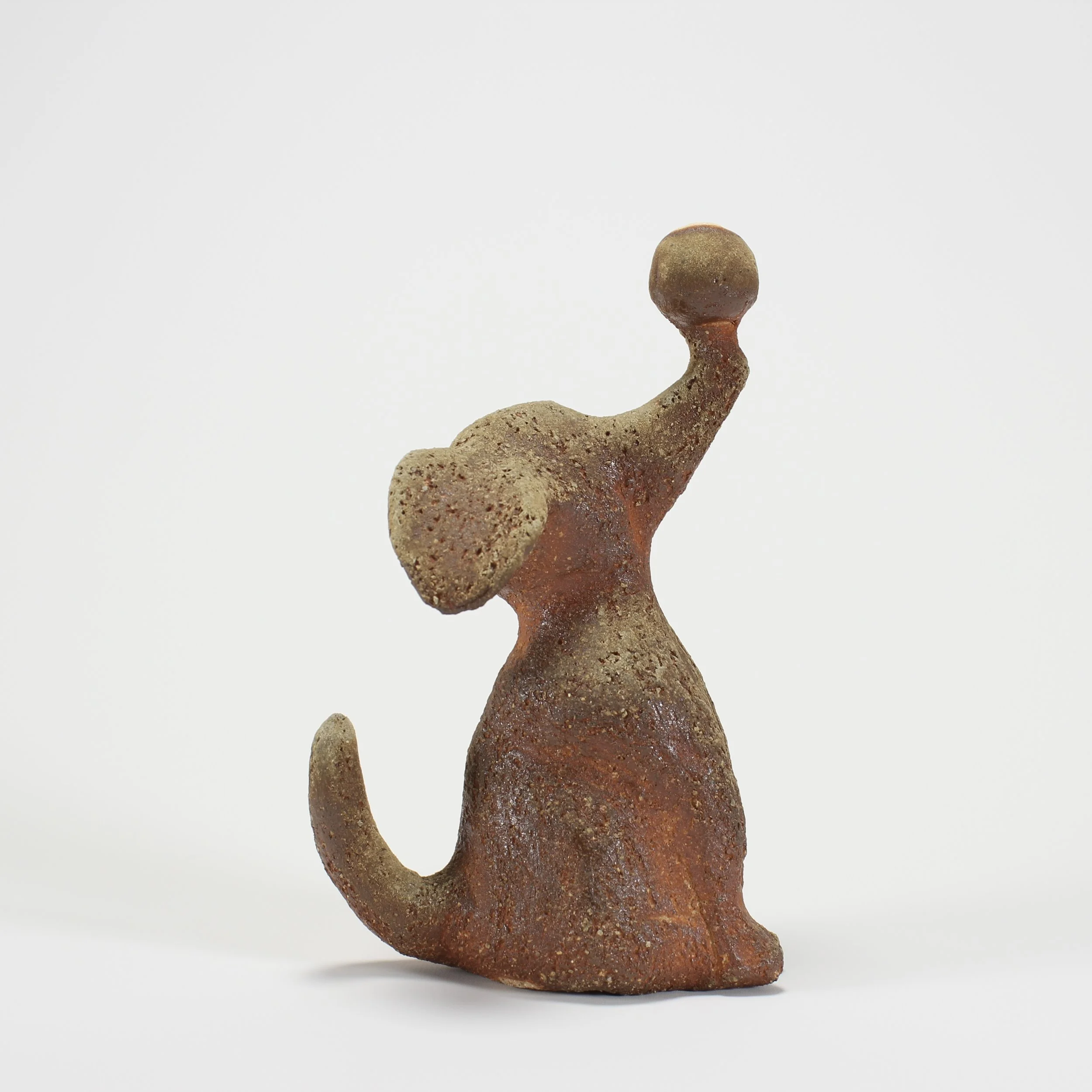Scooter, wood fired ceramic sculpture from Ryan Osborne's Eternal Dog Series