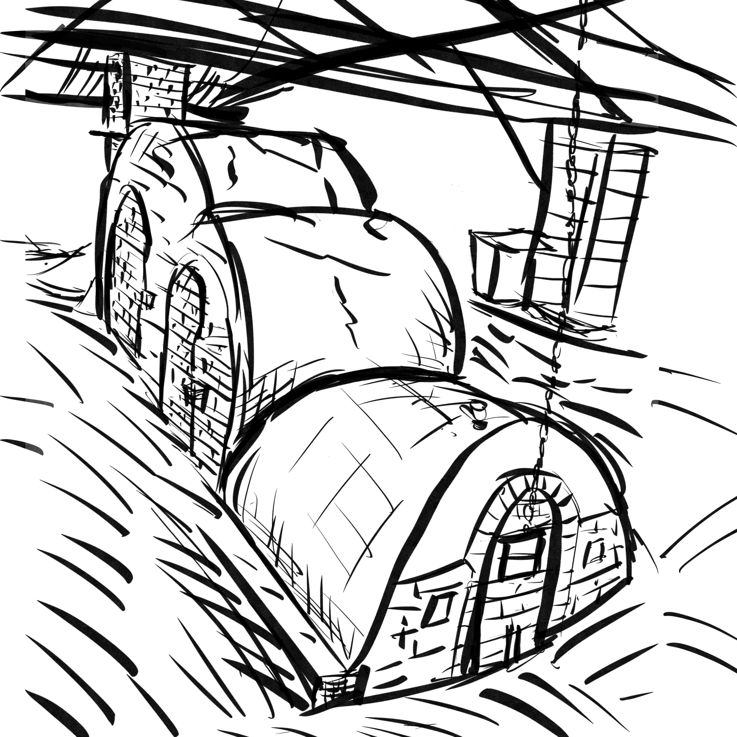 Starworks Noborigama, Digital Sketch, 2023