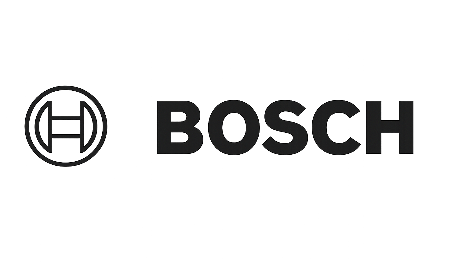 Logotipo de la marca BOSCH con símbolo circular que contiene una H estilizada.