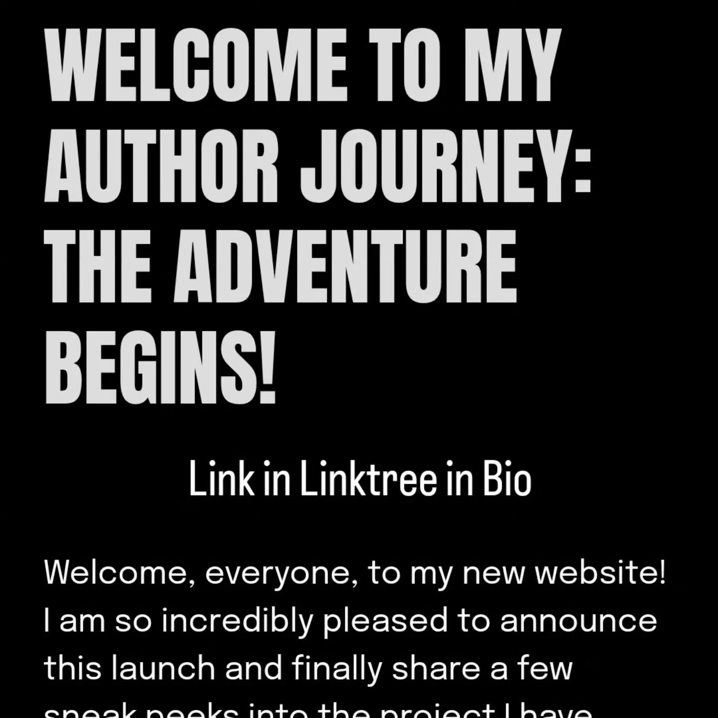 ​✨ "Welcome to my author journey&mdash;the adventure begins!"

​That&rsquo;s the headline of my very first blog post, which just went live alongside my brand-new website today. I'm pouring my heart into a high-stakes sci-fi/fantasy project,