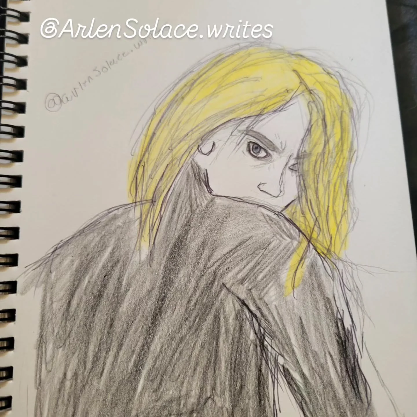 You all know I&rsquo;m an author, not an artist 😅, but the chunk I&rsquo;m writing right now is so intense I just had to visualize it. This sketch is a glimpse of the character and the mood in this emotionally heavy section. You can read more about 