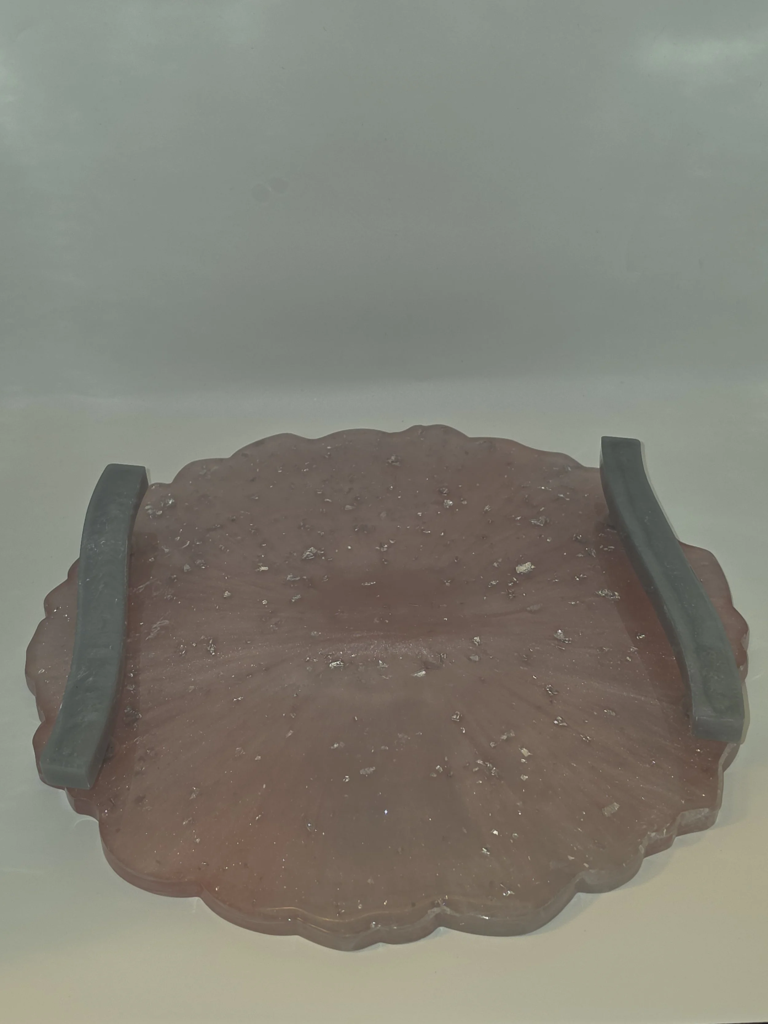 Pink & Silver Flakes Vanity Tray
