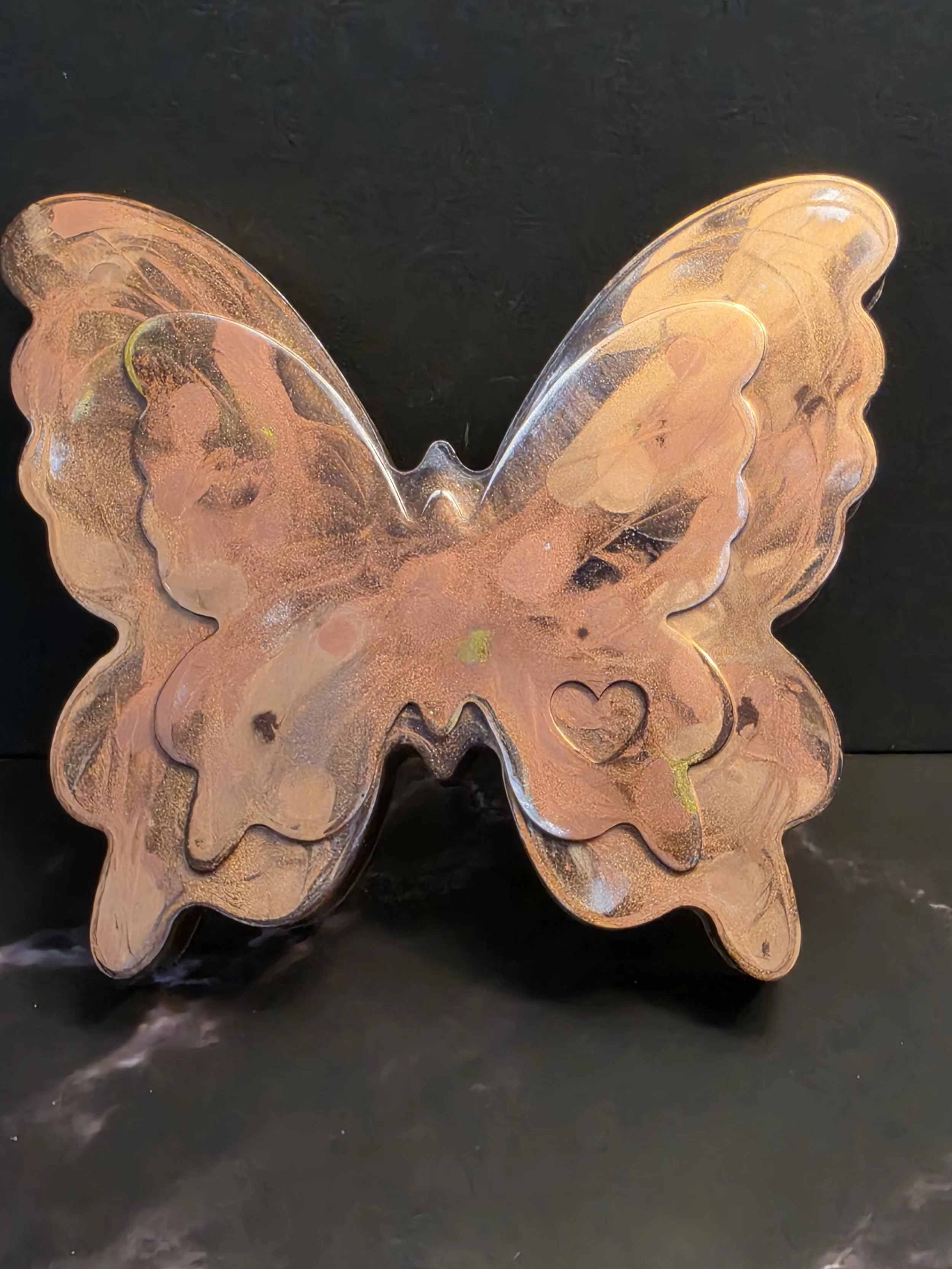 Large Metallic Swirl Butterfly