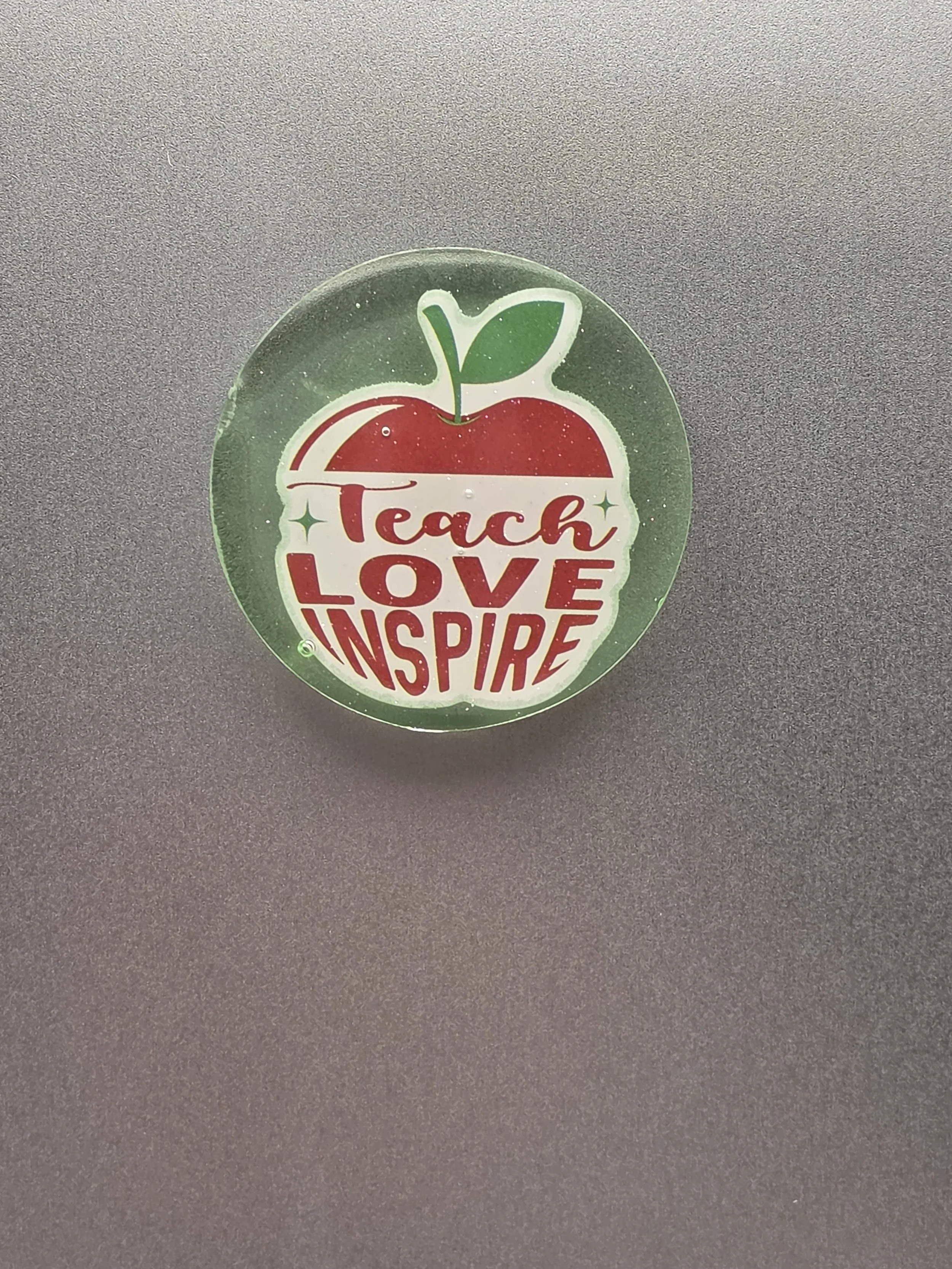 Green "Teach Love Inspire" Magnet