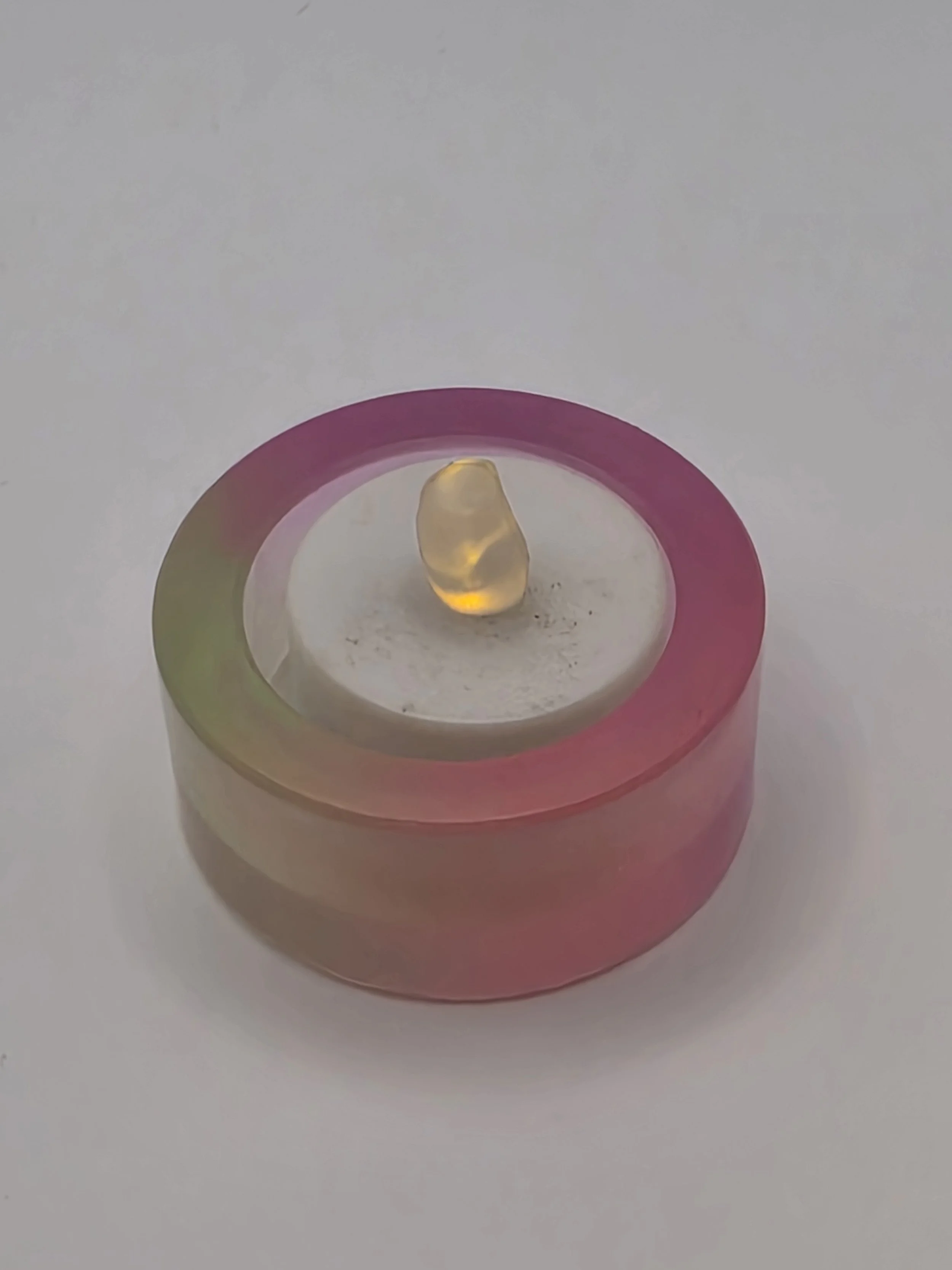 Pink Glow In The Dark Votive Holder