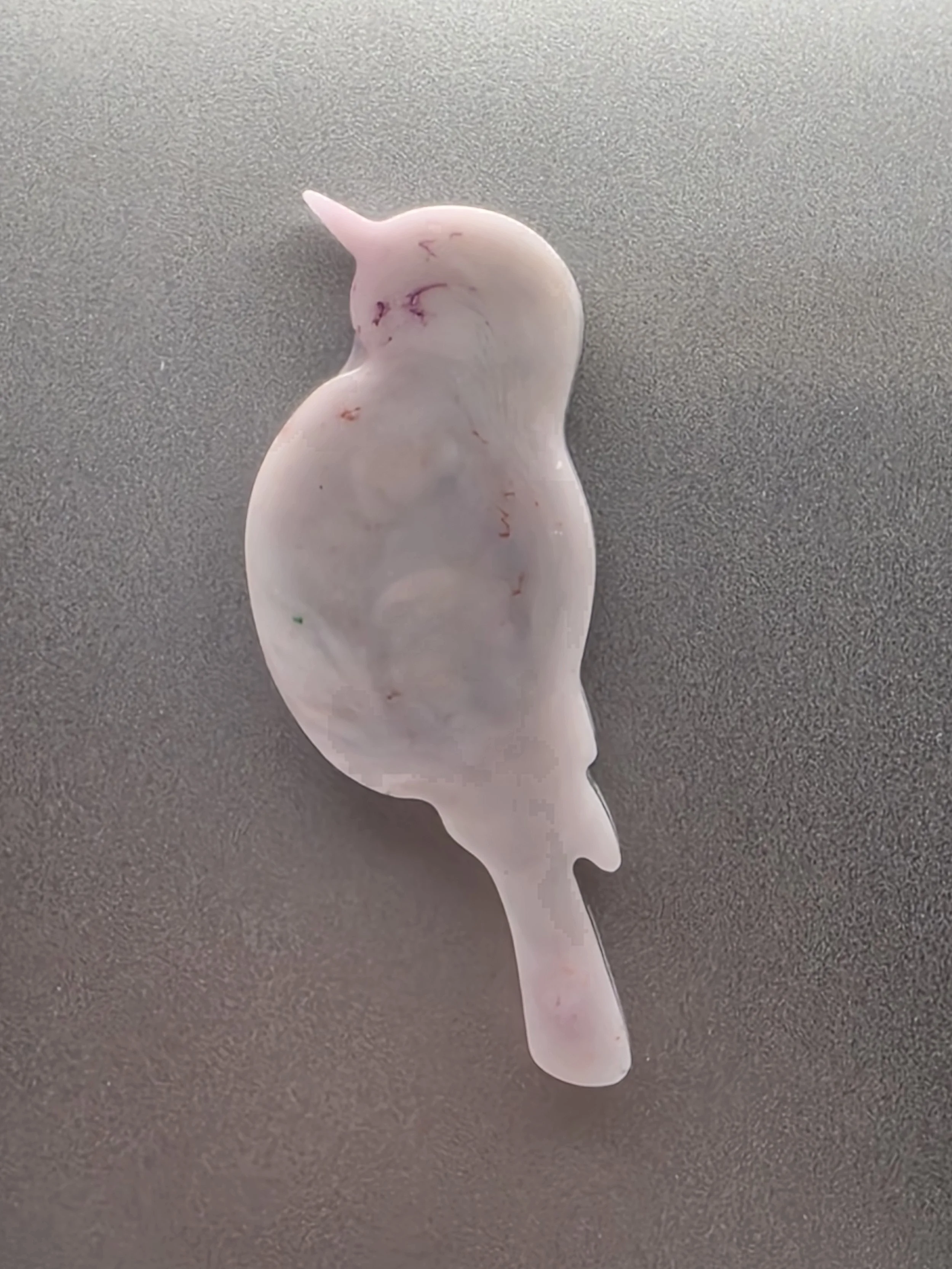 Pink Marble Bird Magnet