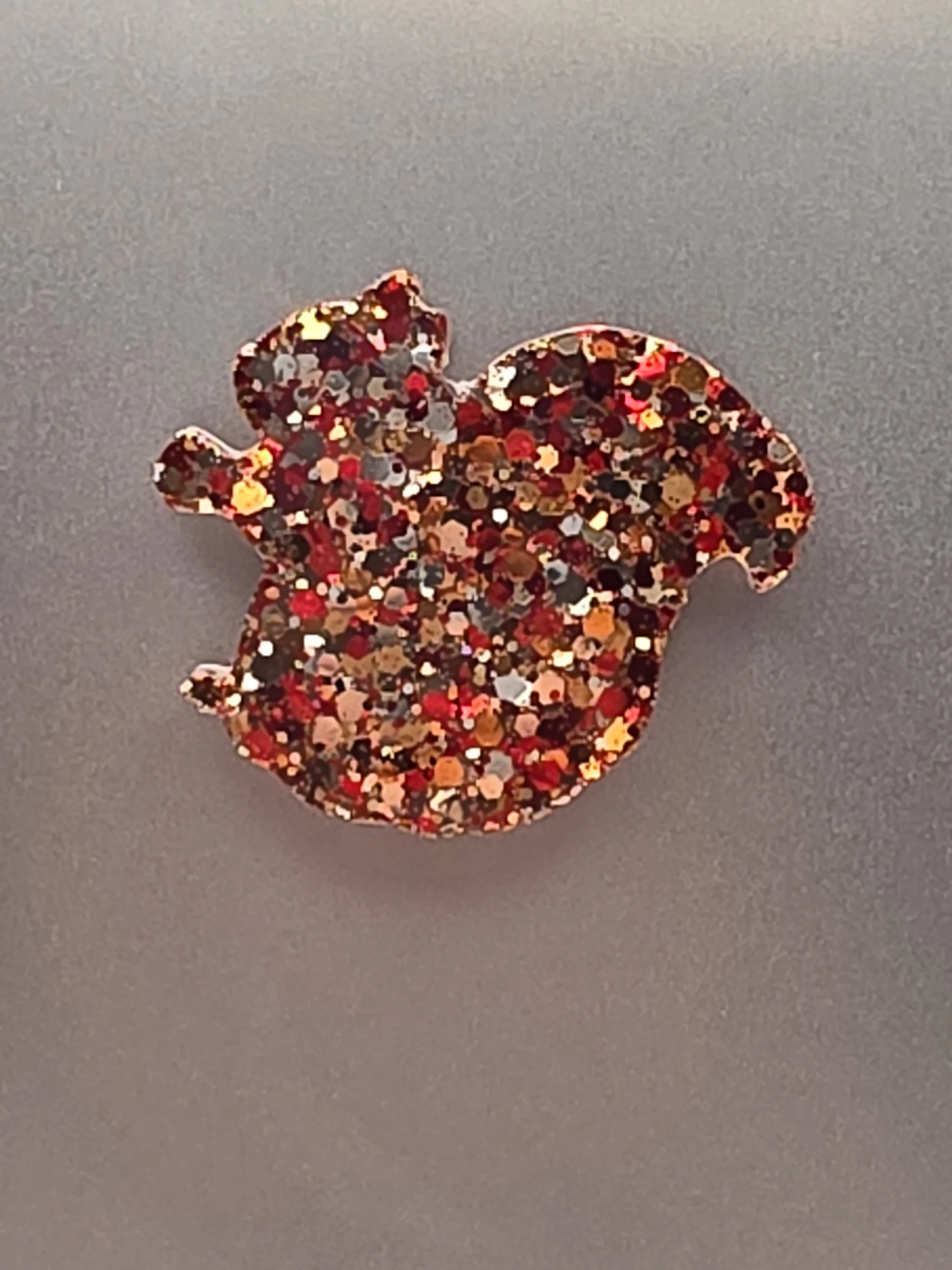 Autumn Glitter Squirrel Magnet
