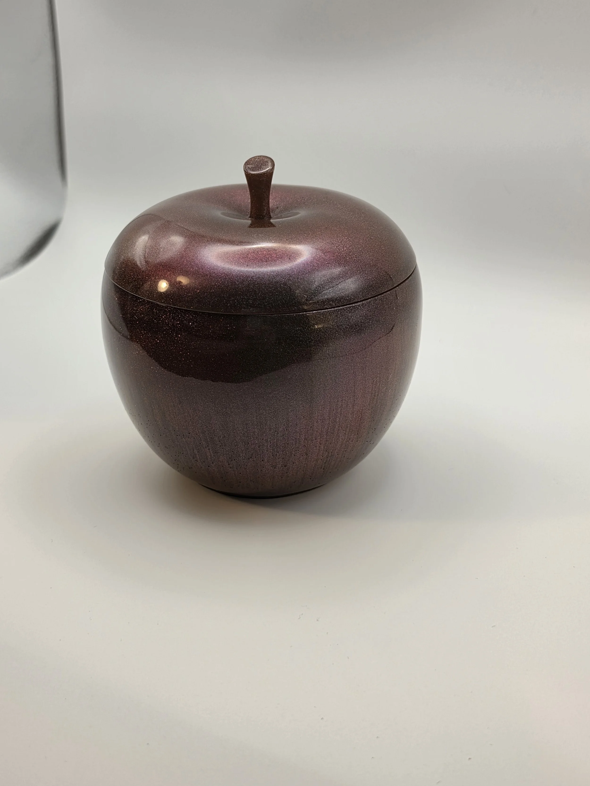 Green, Purple, & Red Chameleon Apple Jar