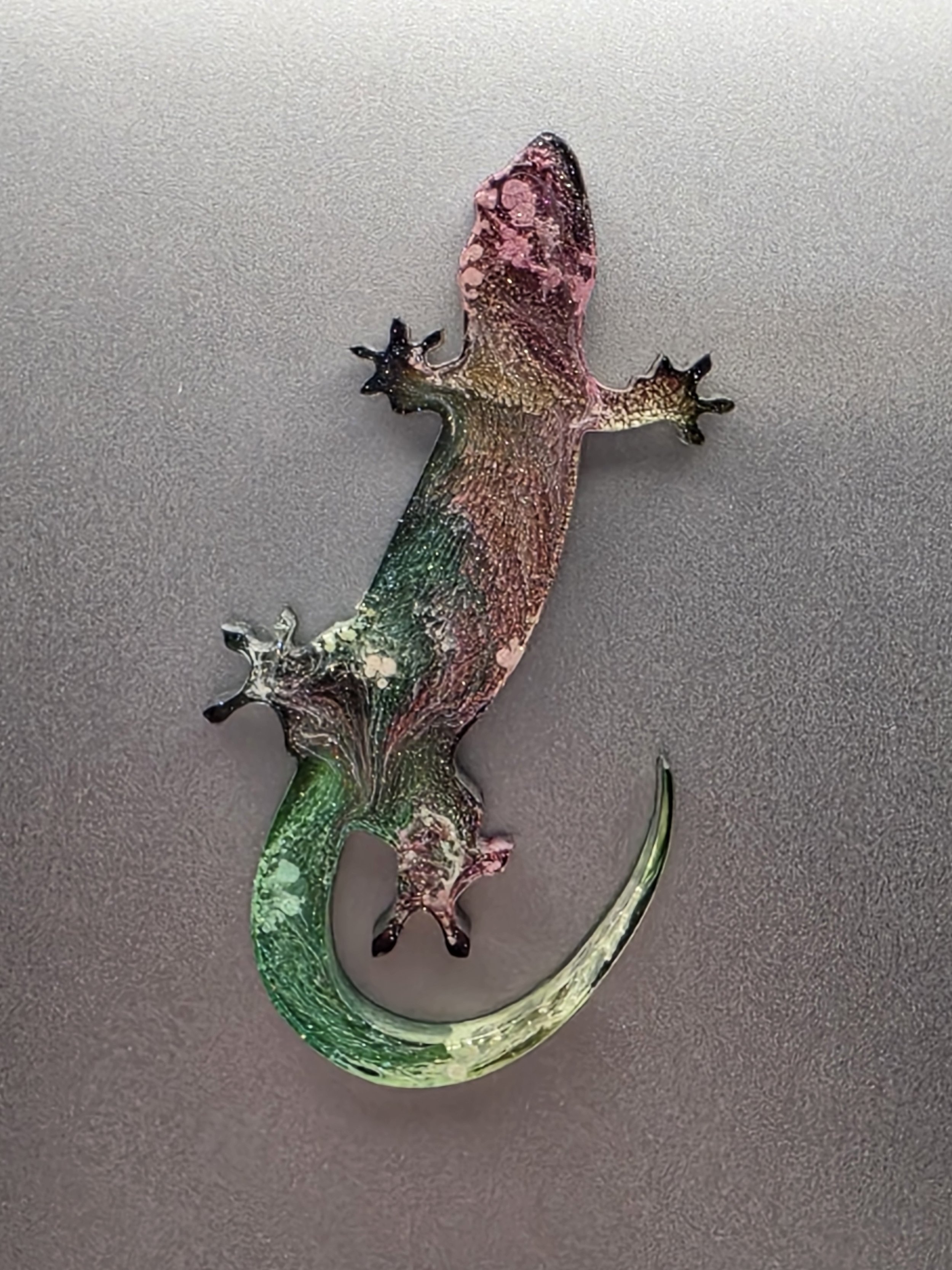 Multicolor Swirl Lizard Magnet