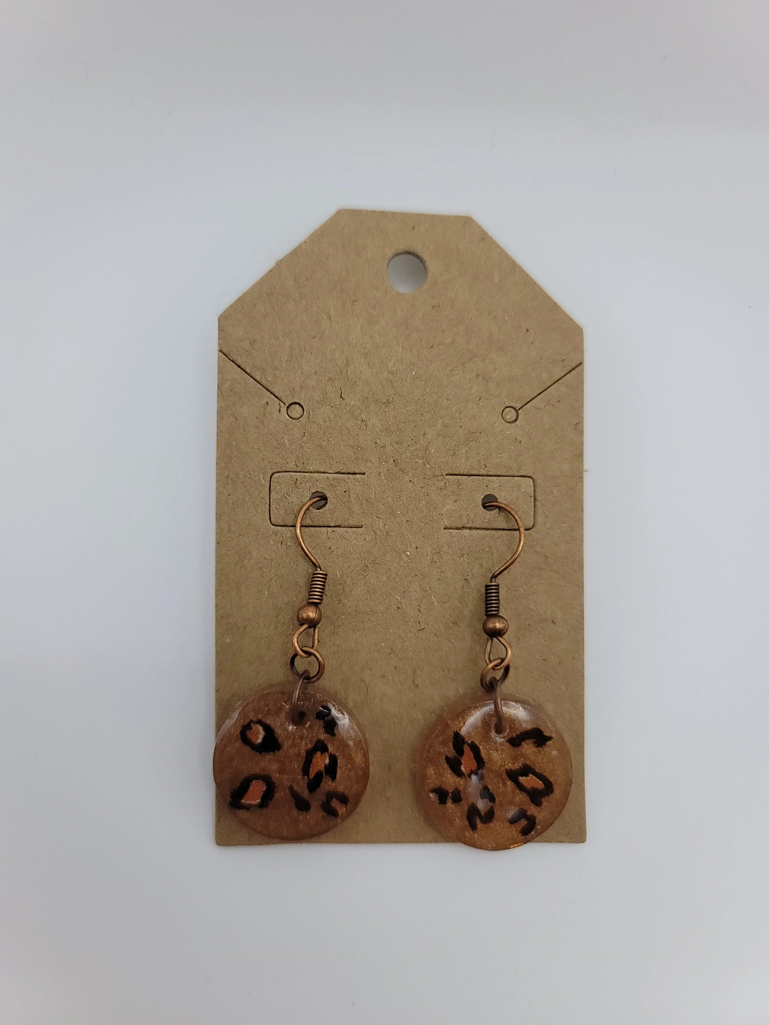 Cheetah Round Earrings