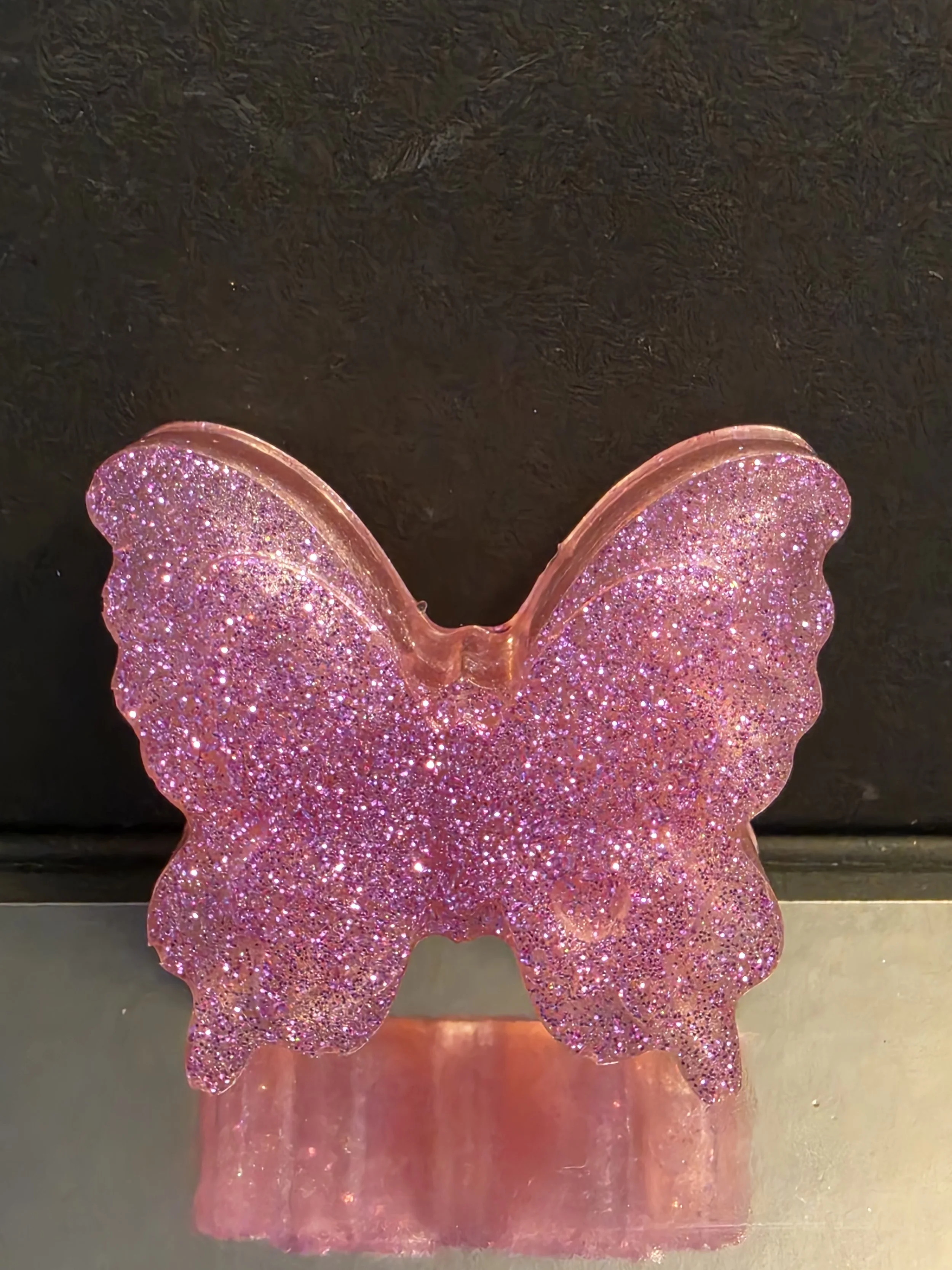 Small Pink with Purple Sparkles Butterfly