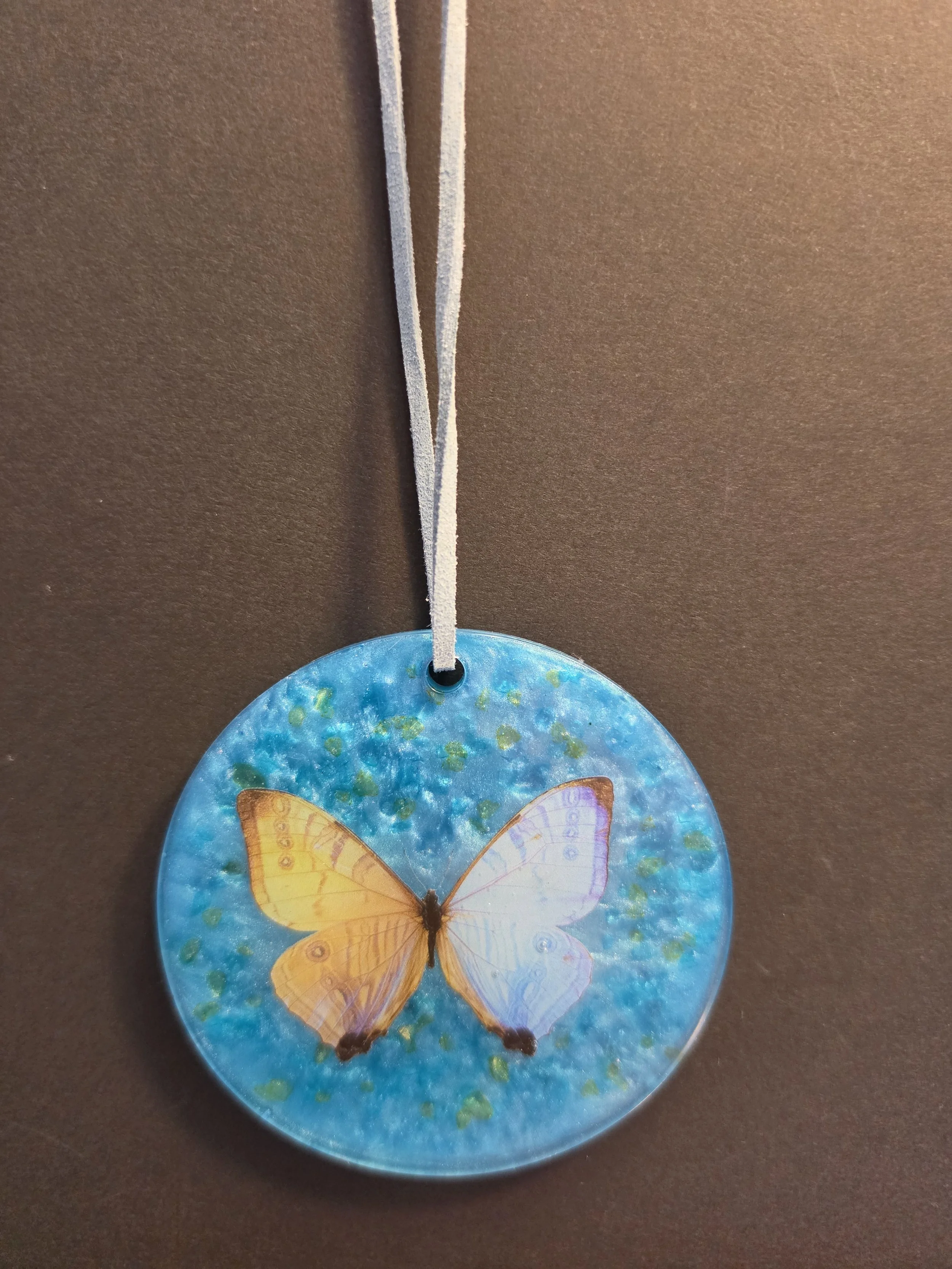 Yellow & Blue Butterfly Ornament