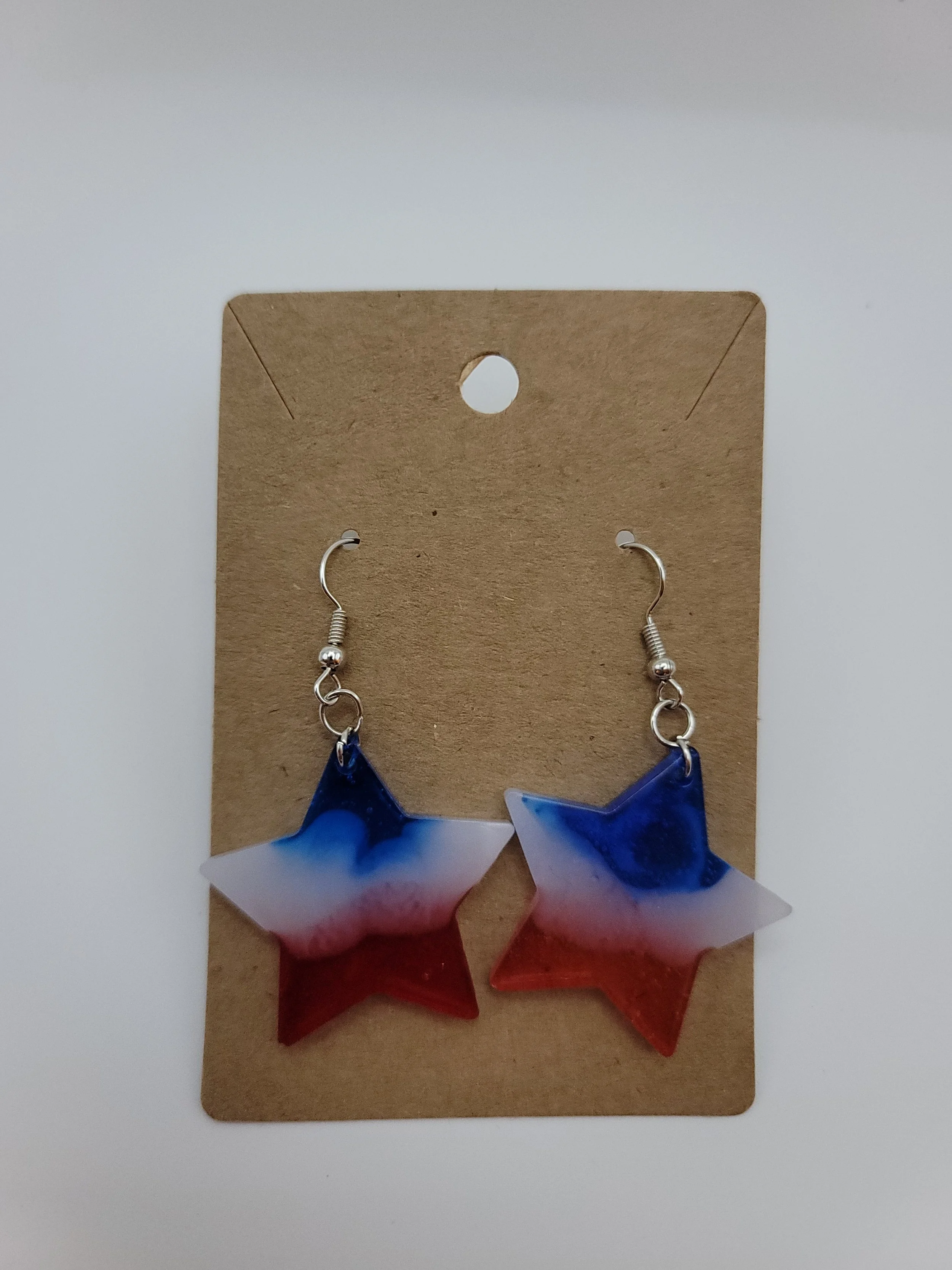 Red, White, & Blue Star Earrings