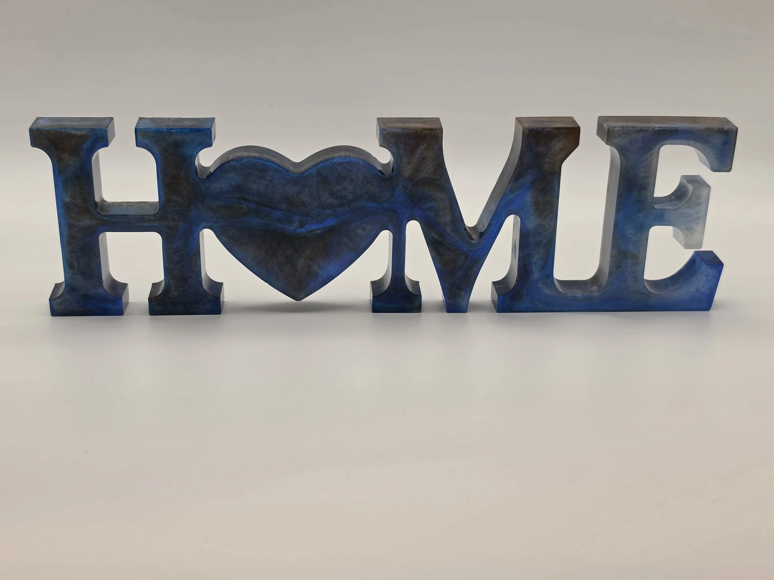 "Home"  Blue & Brown Sign