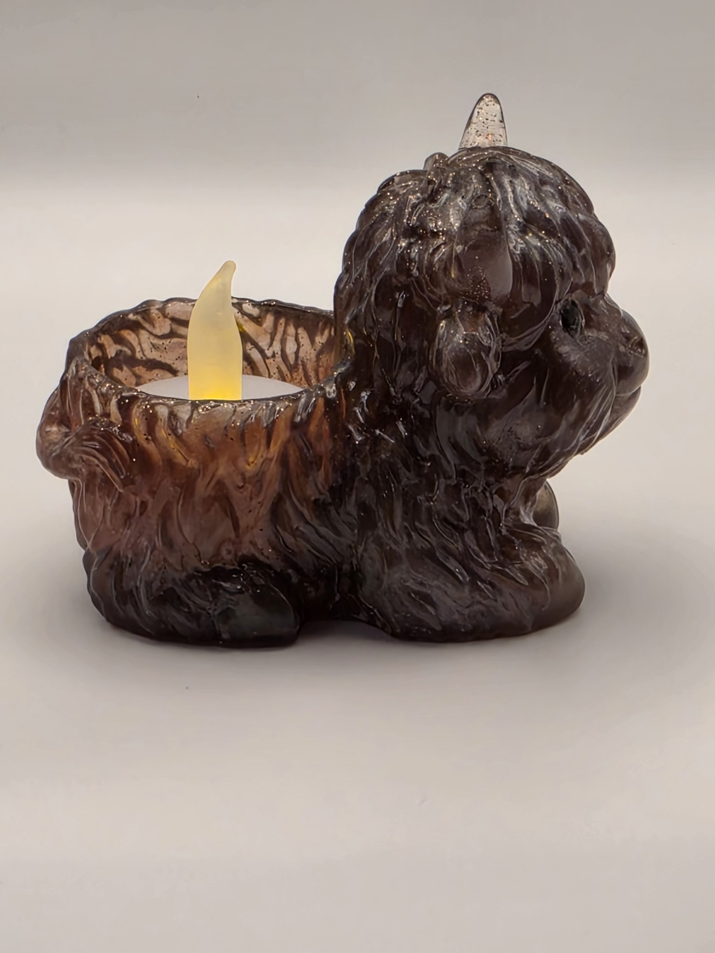 Brown Highland Cow Votive