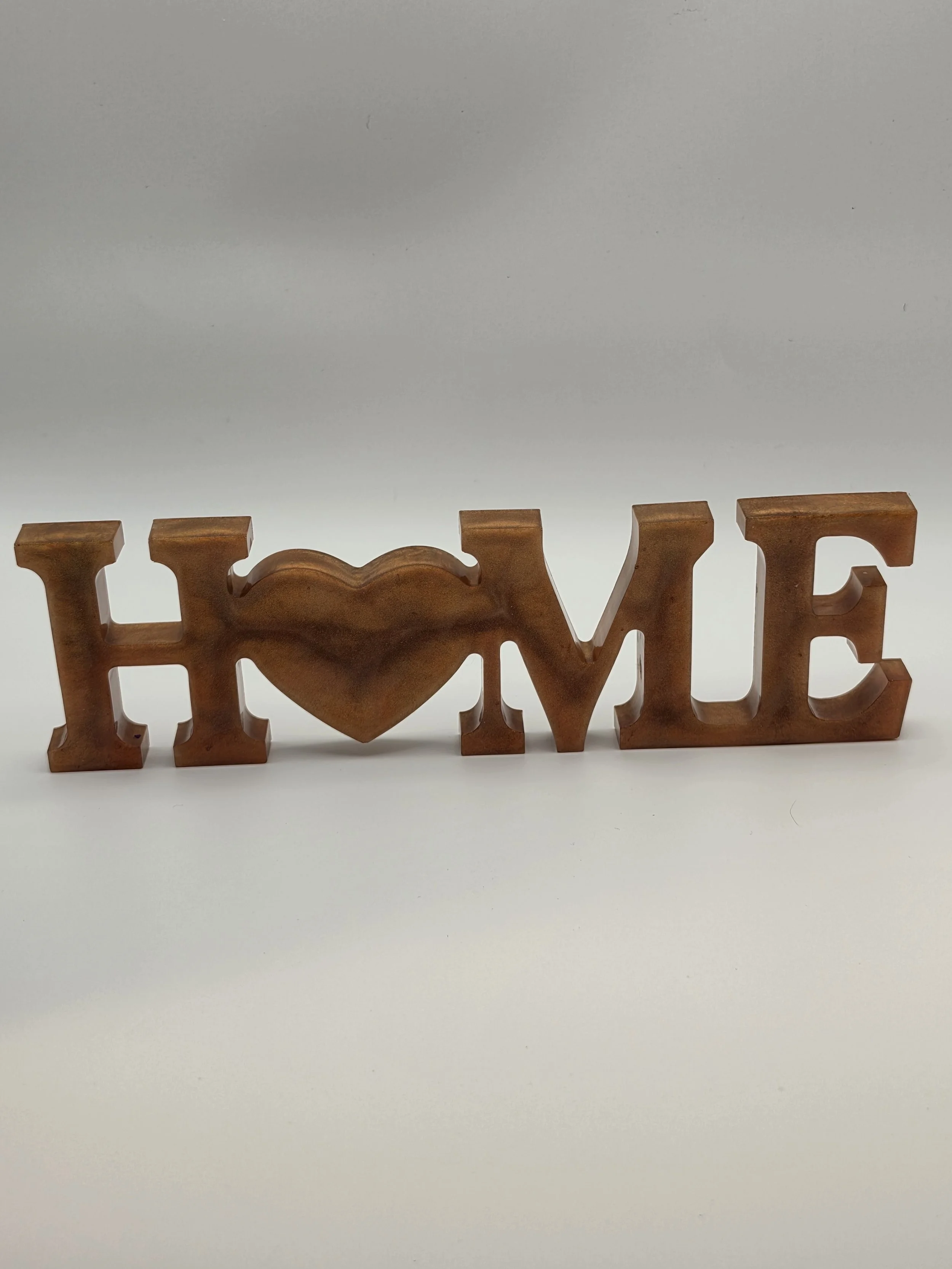 "Home" Amber Gold Sign