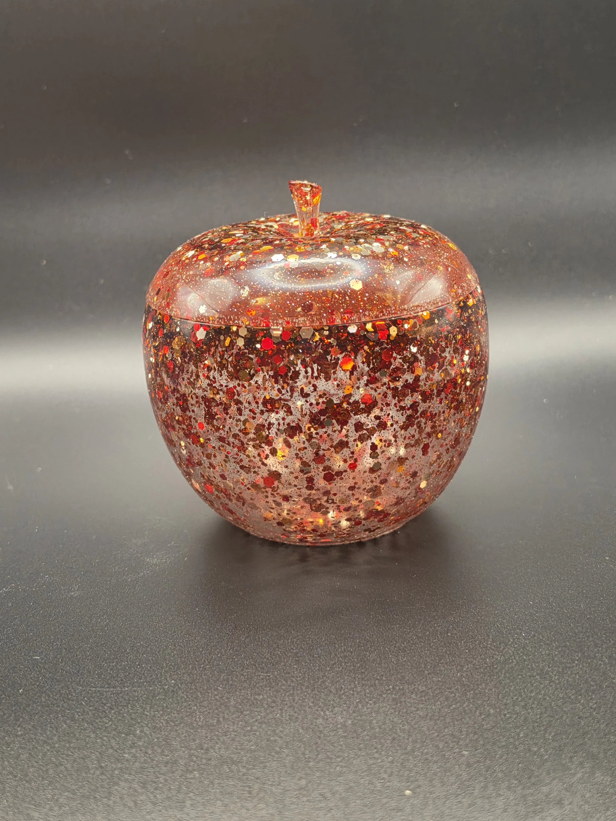 Autumn Glitter Apple Jar
