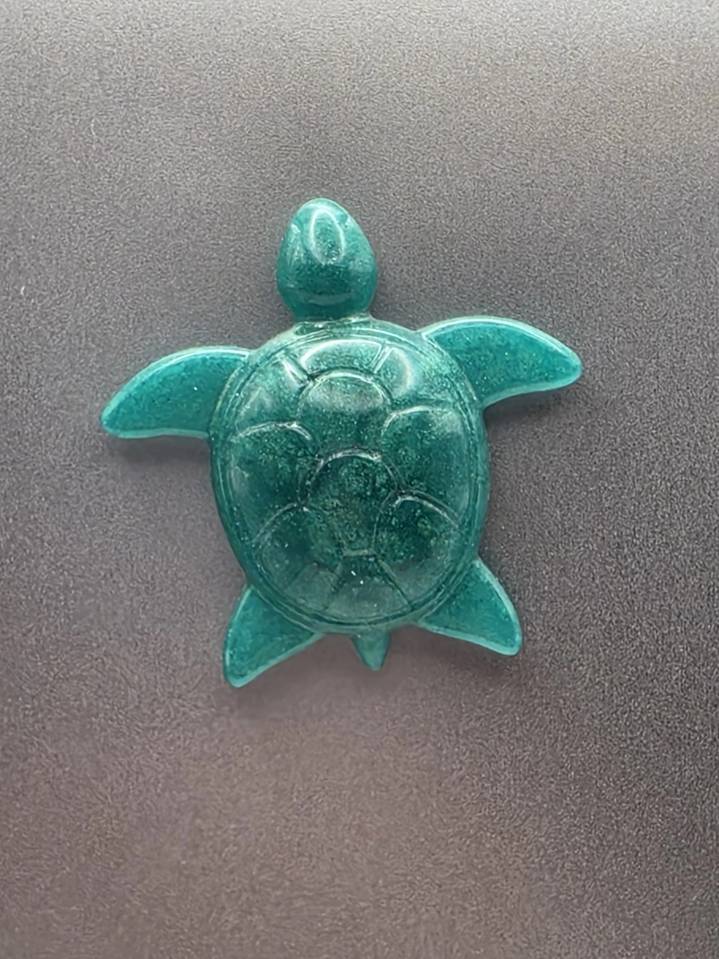 Green Shimmer Turtle Magnet