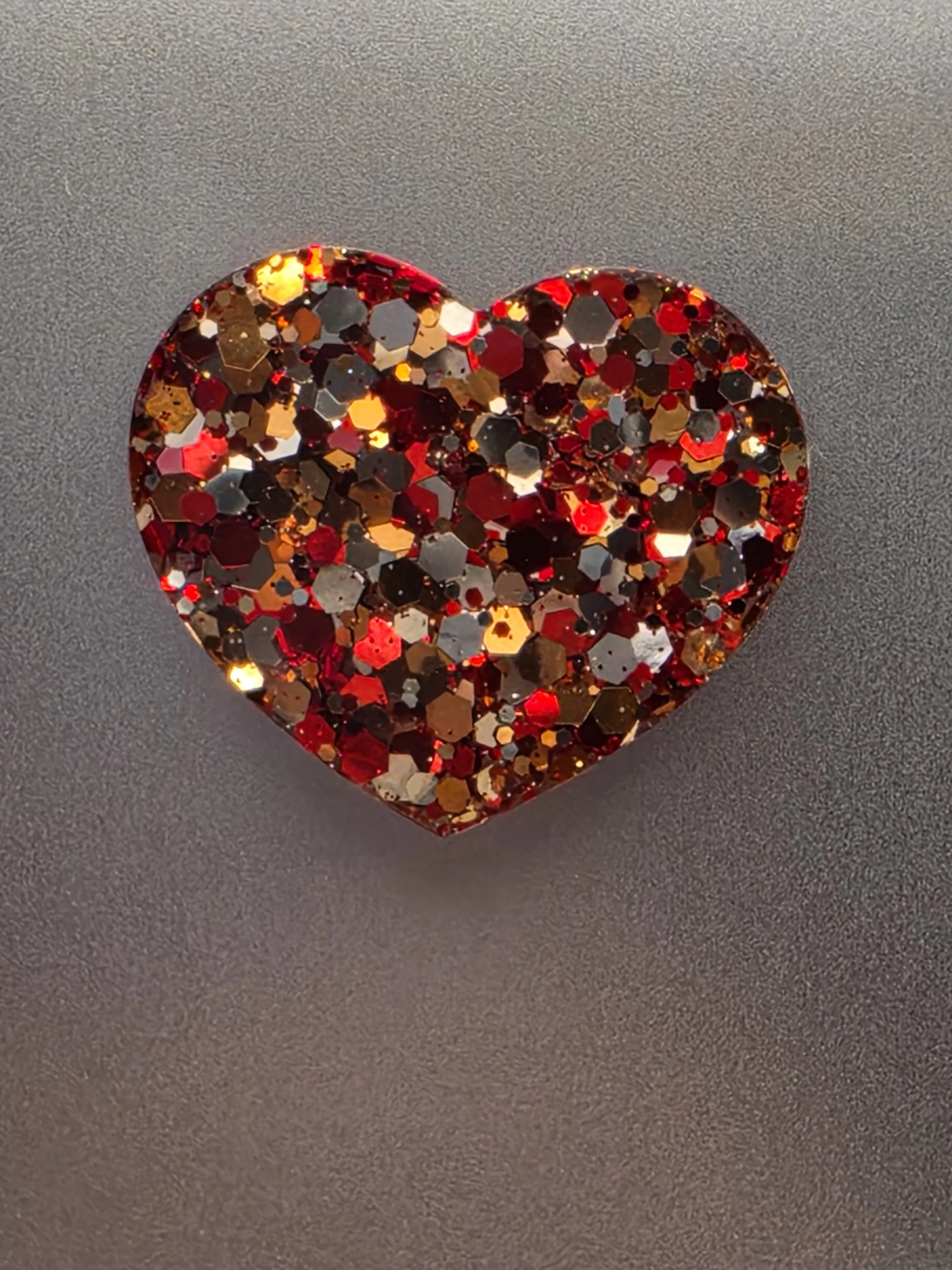 Autumn Glitter Heart Magnet