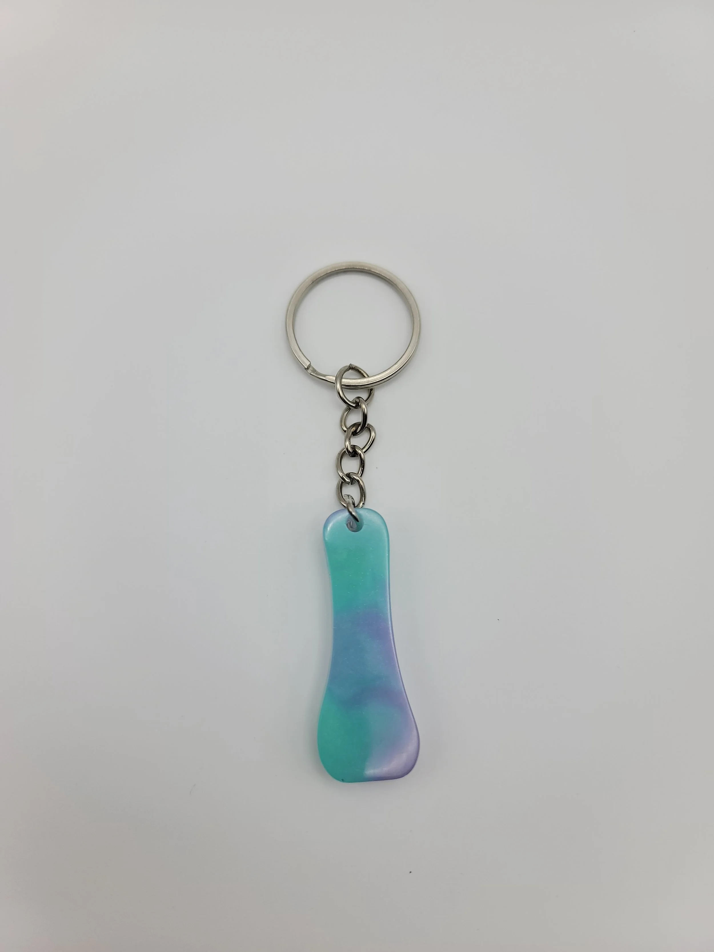 "I" Green, White, & Purple Keychain