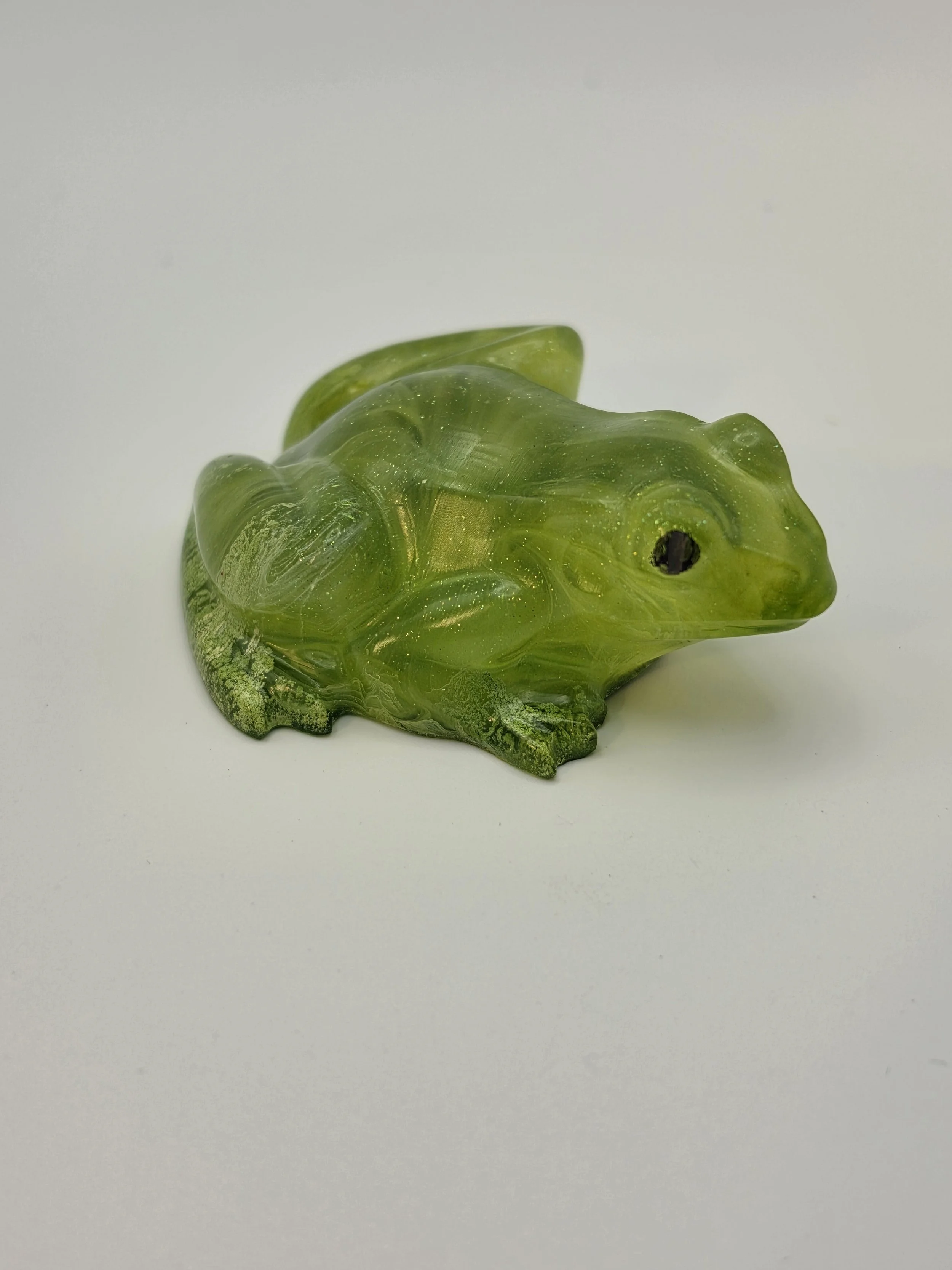 Small Green Sparkle Petri Frog