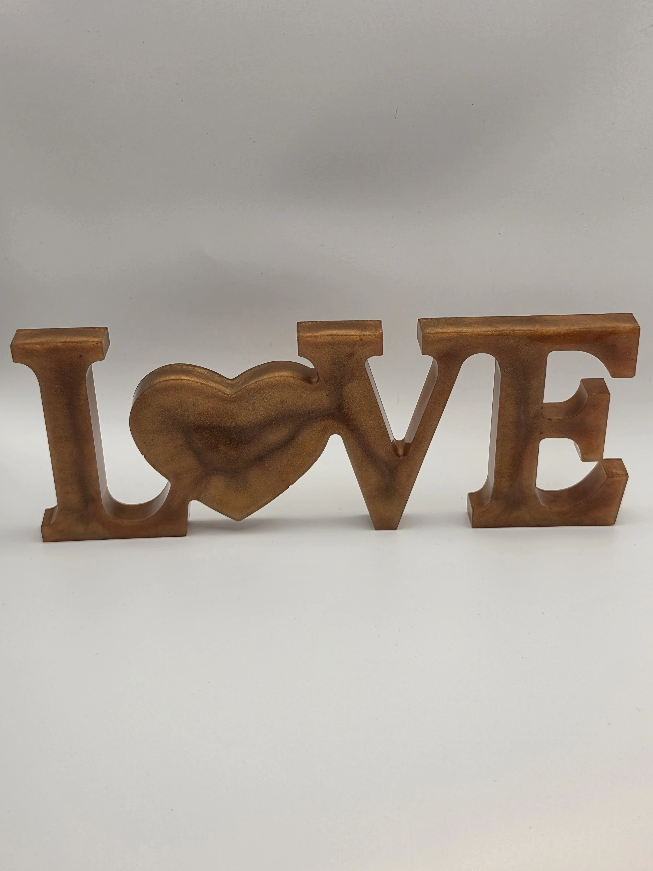 "Love" Amber Gold Sign