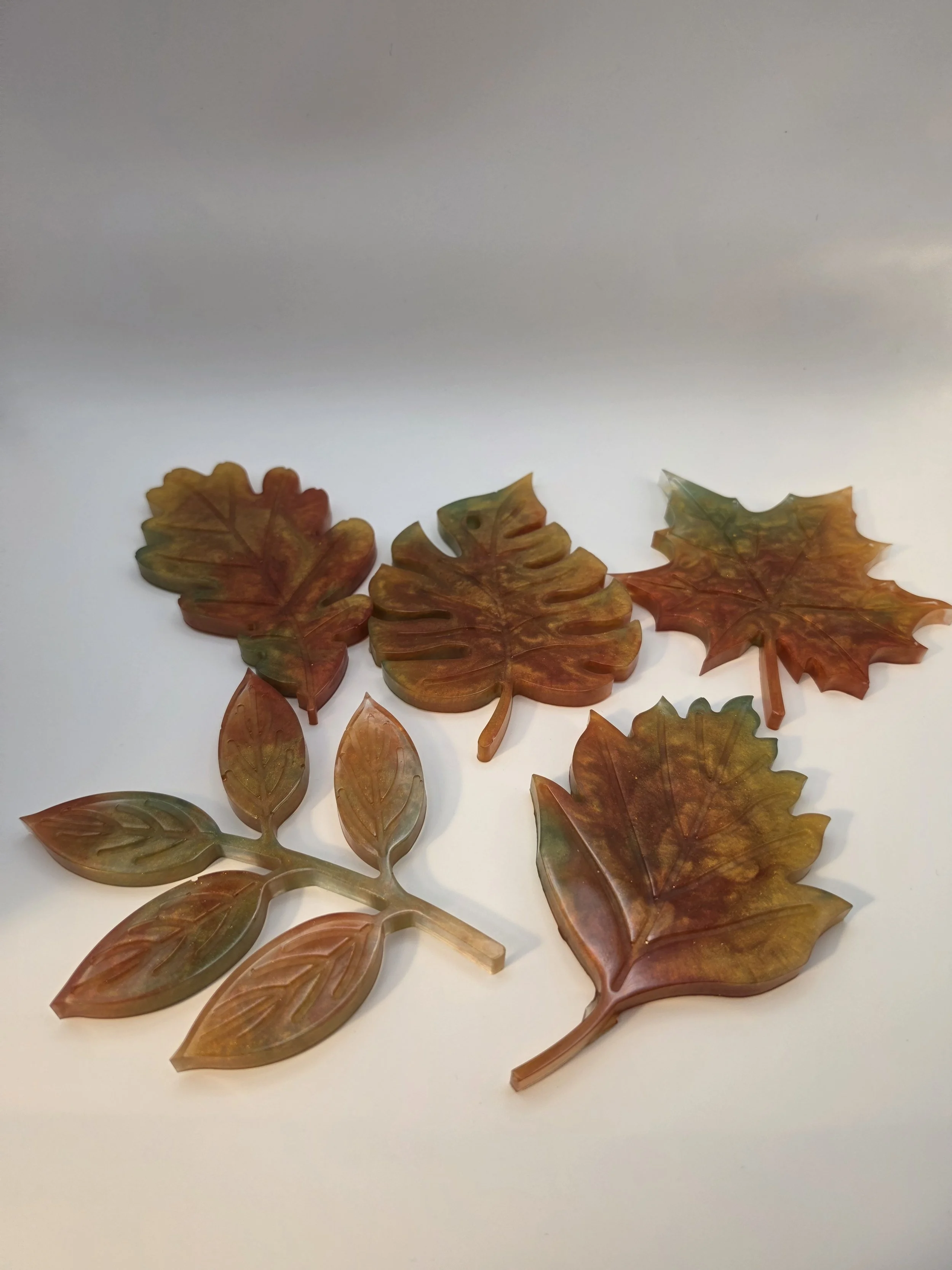 Autumn Swirl Leaf Coaster Set of 5
