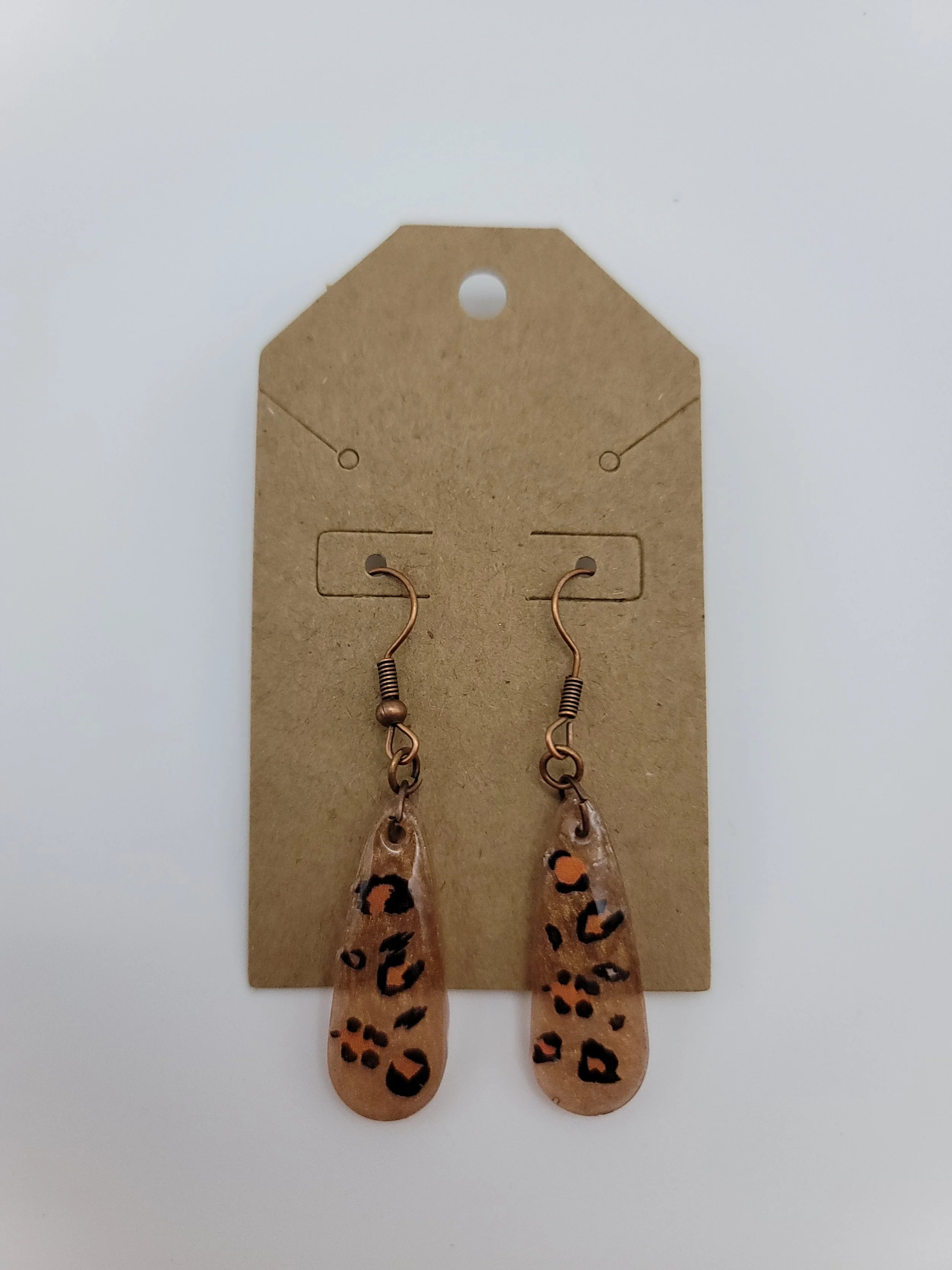 Cheetah Teardrop Small Earrings