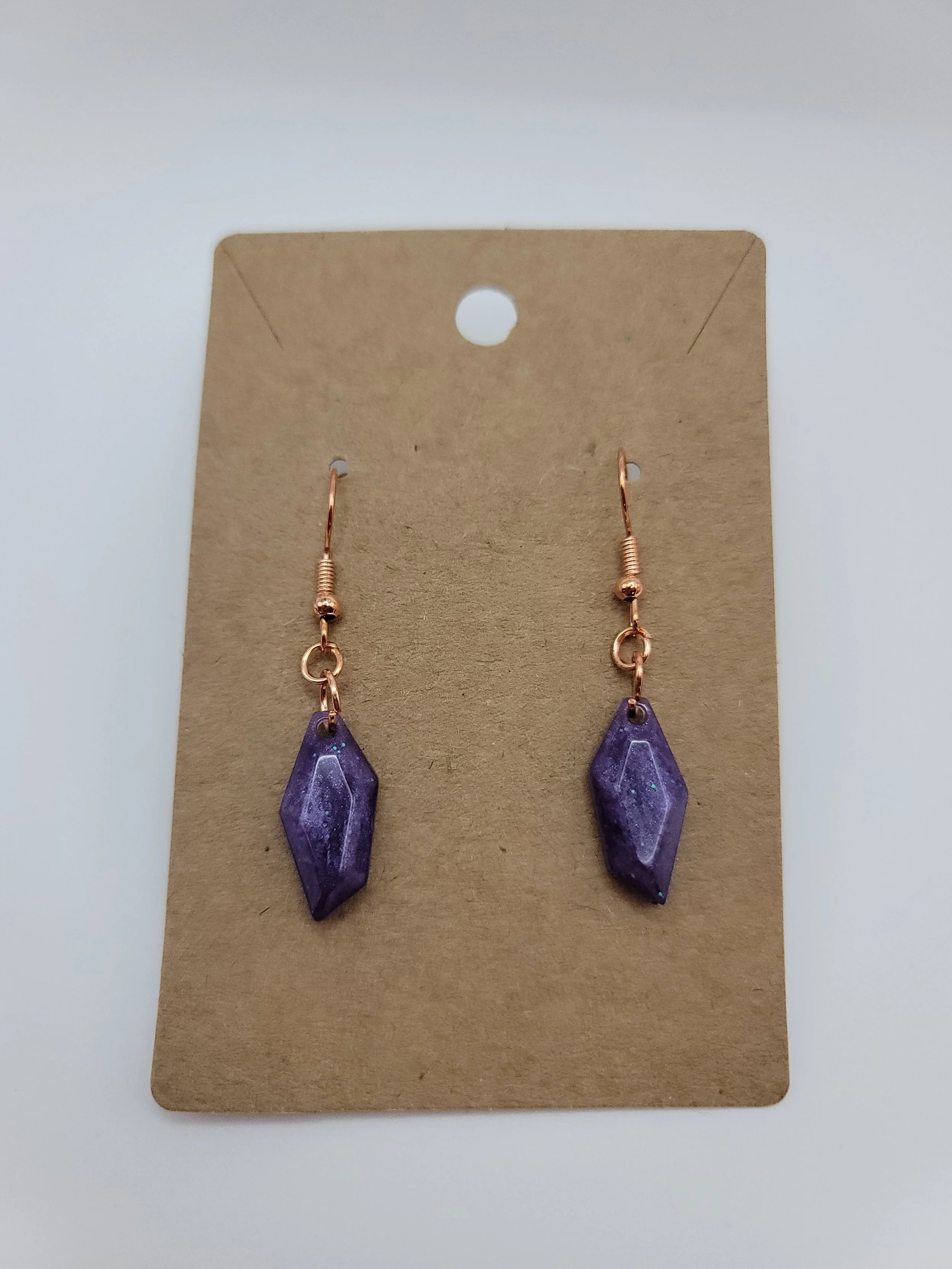Purple Drop Earrings