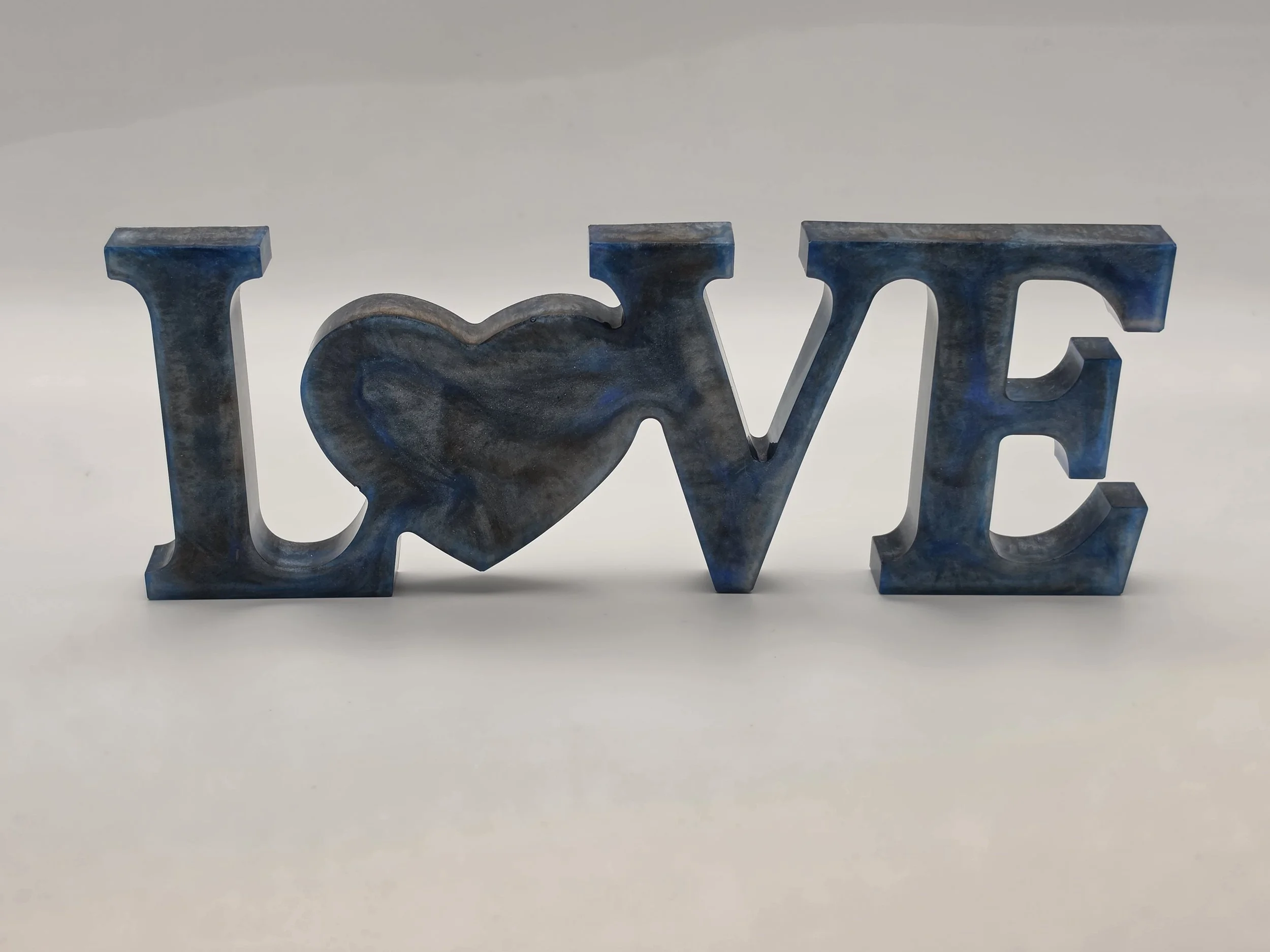 "Love"  Blue & Brown Sign