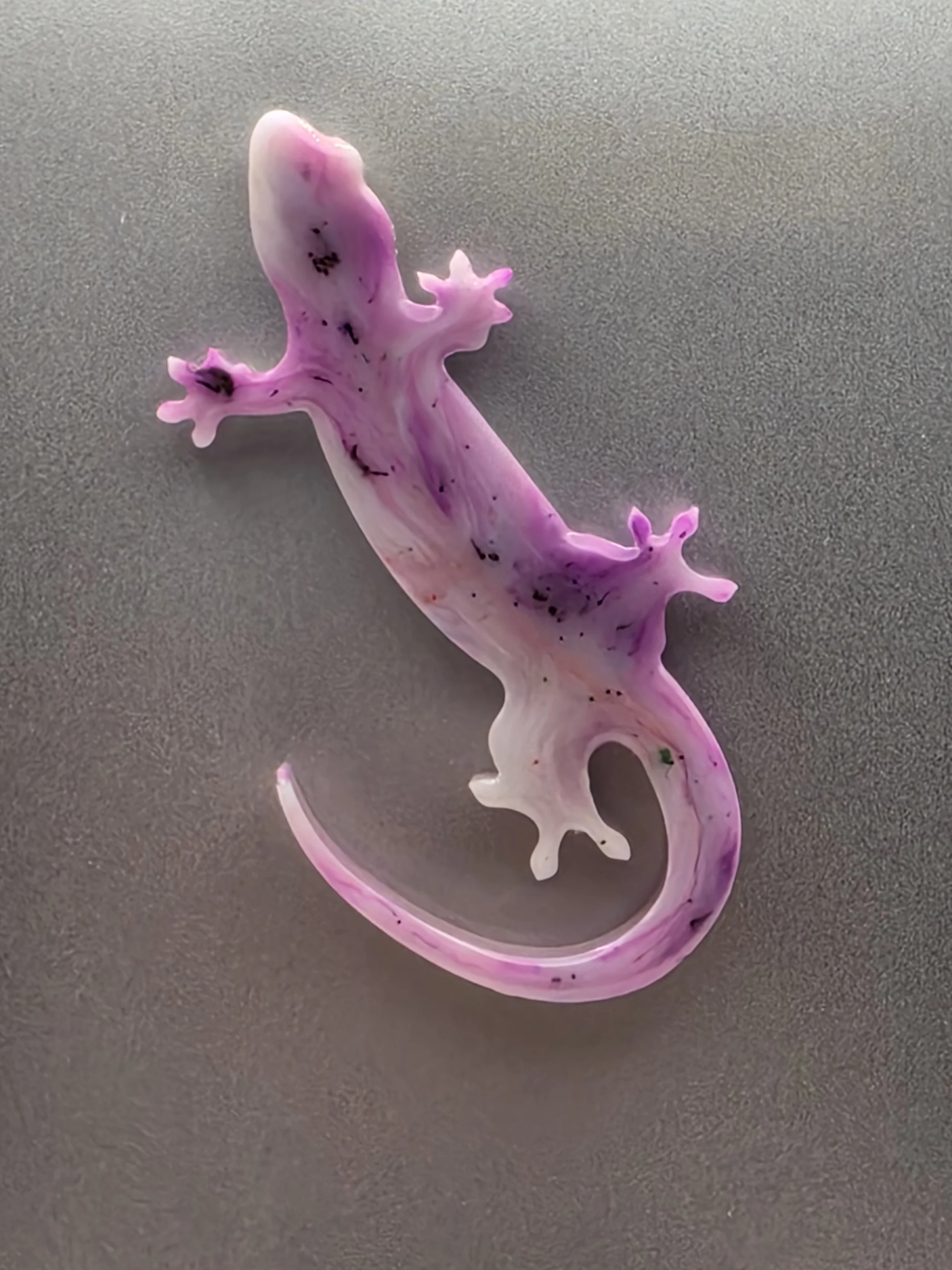 Purple Marble Lizard Magnet