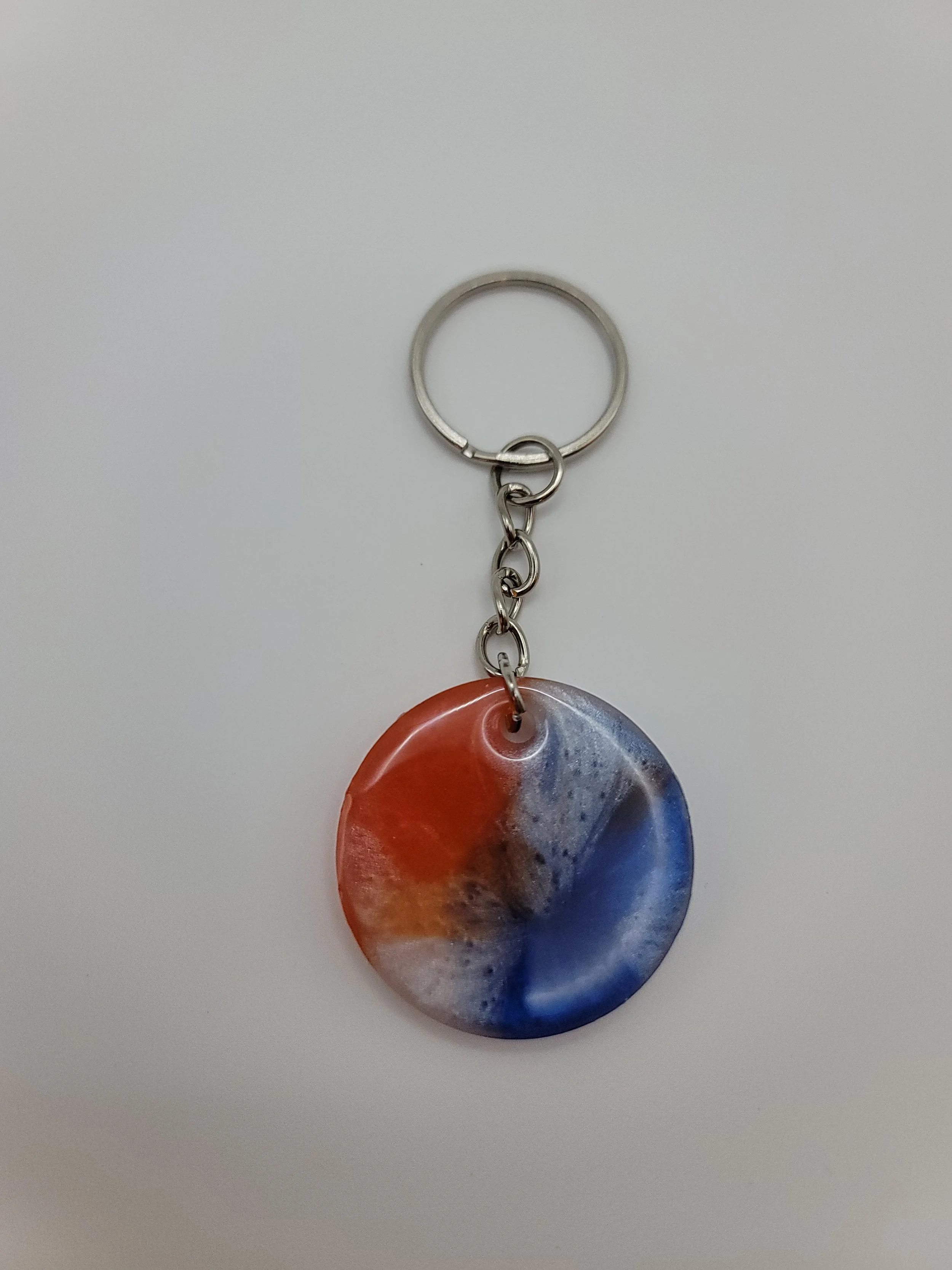 Red, White, & Blue Circular Keychain