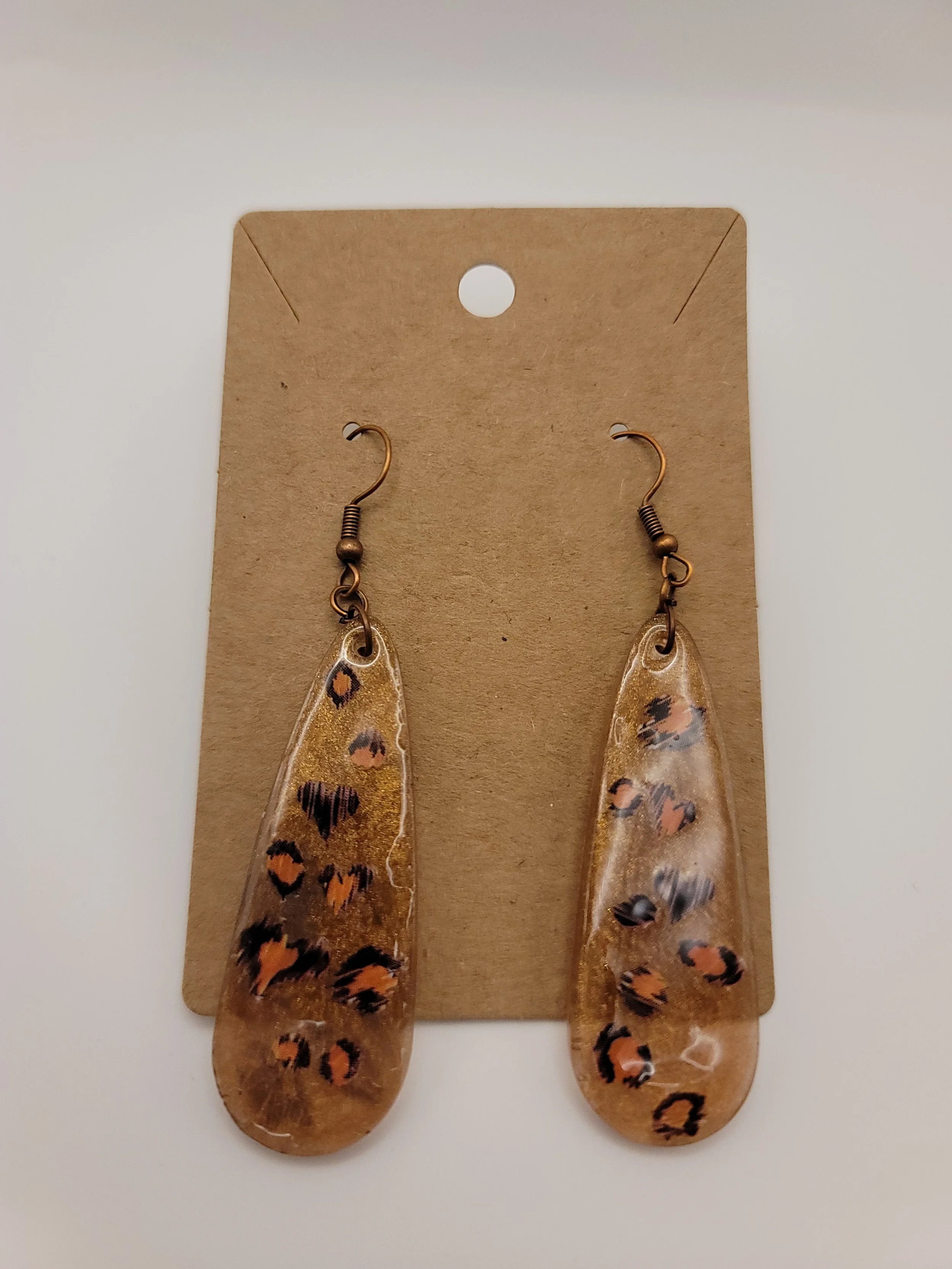 Cheetah Teardrop Large Earrings