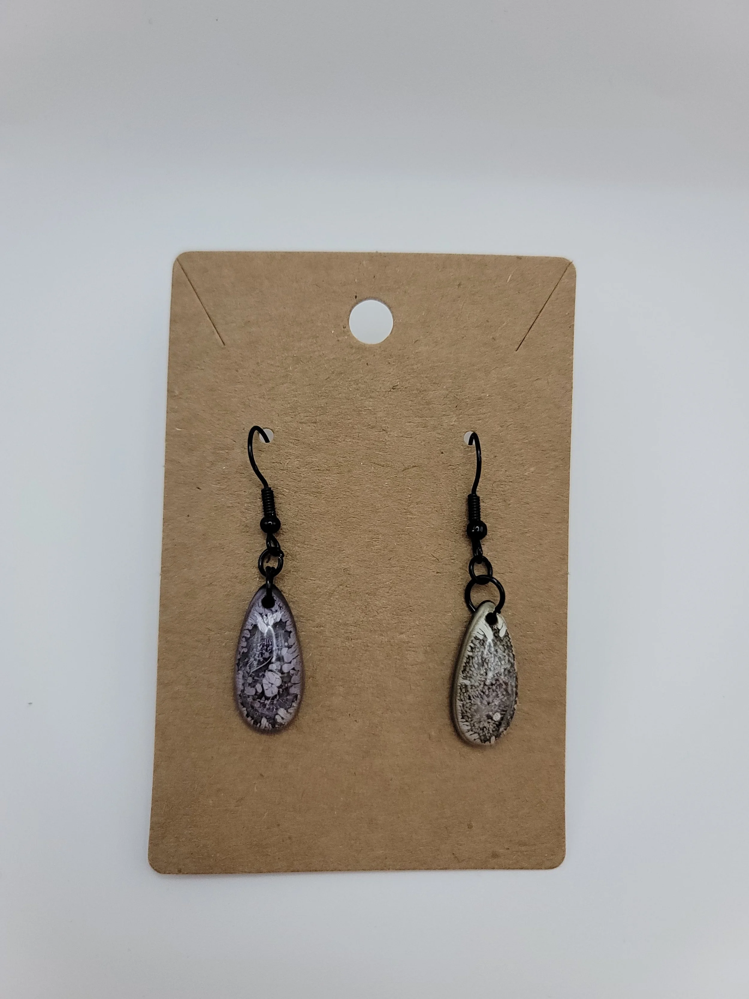 Crackle Teardrop Earrings