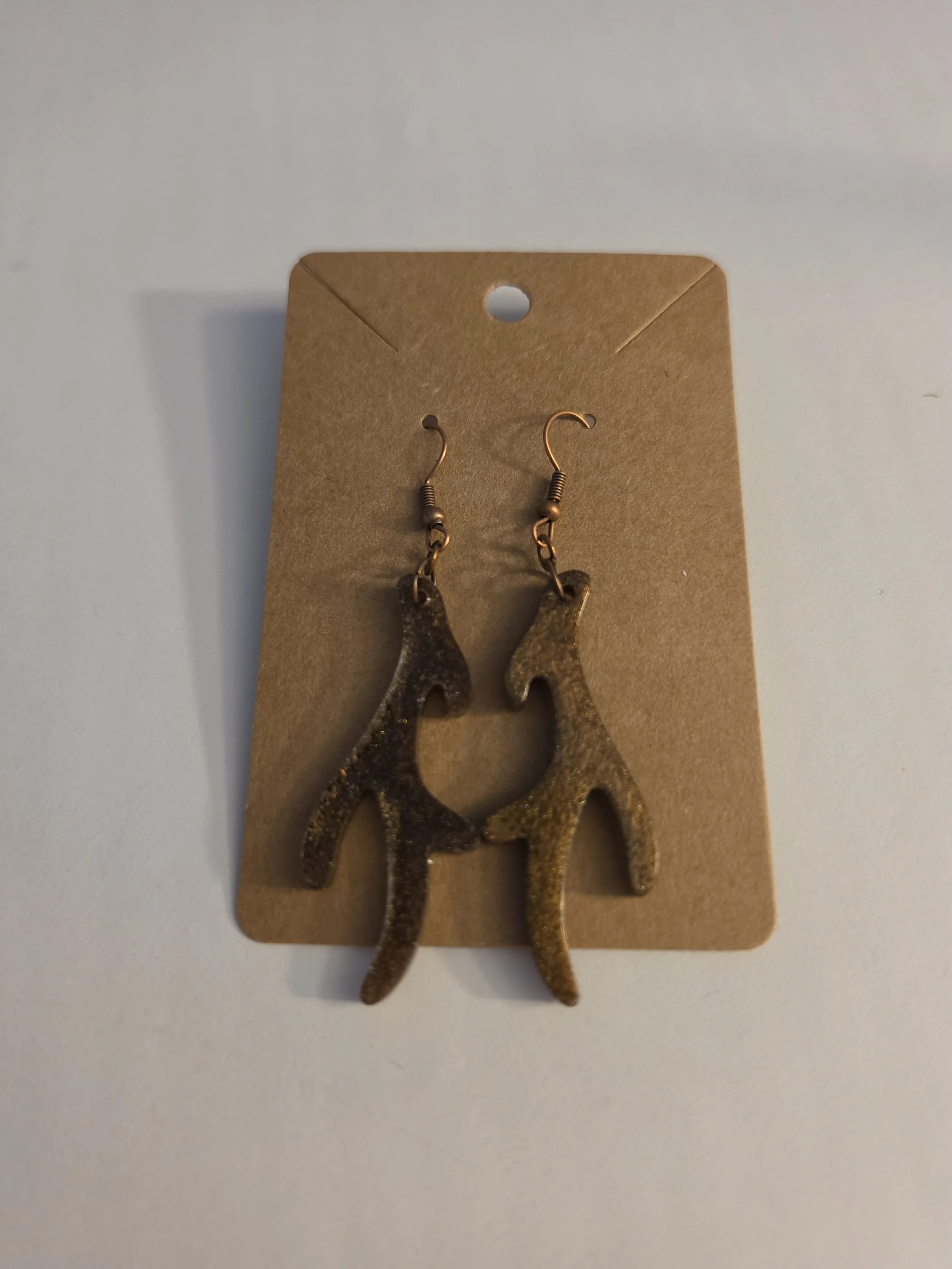Brown Antler Earrings