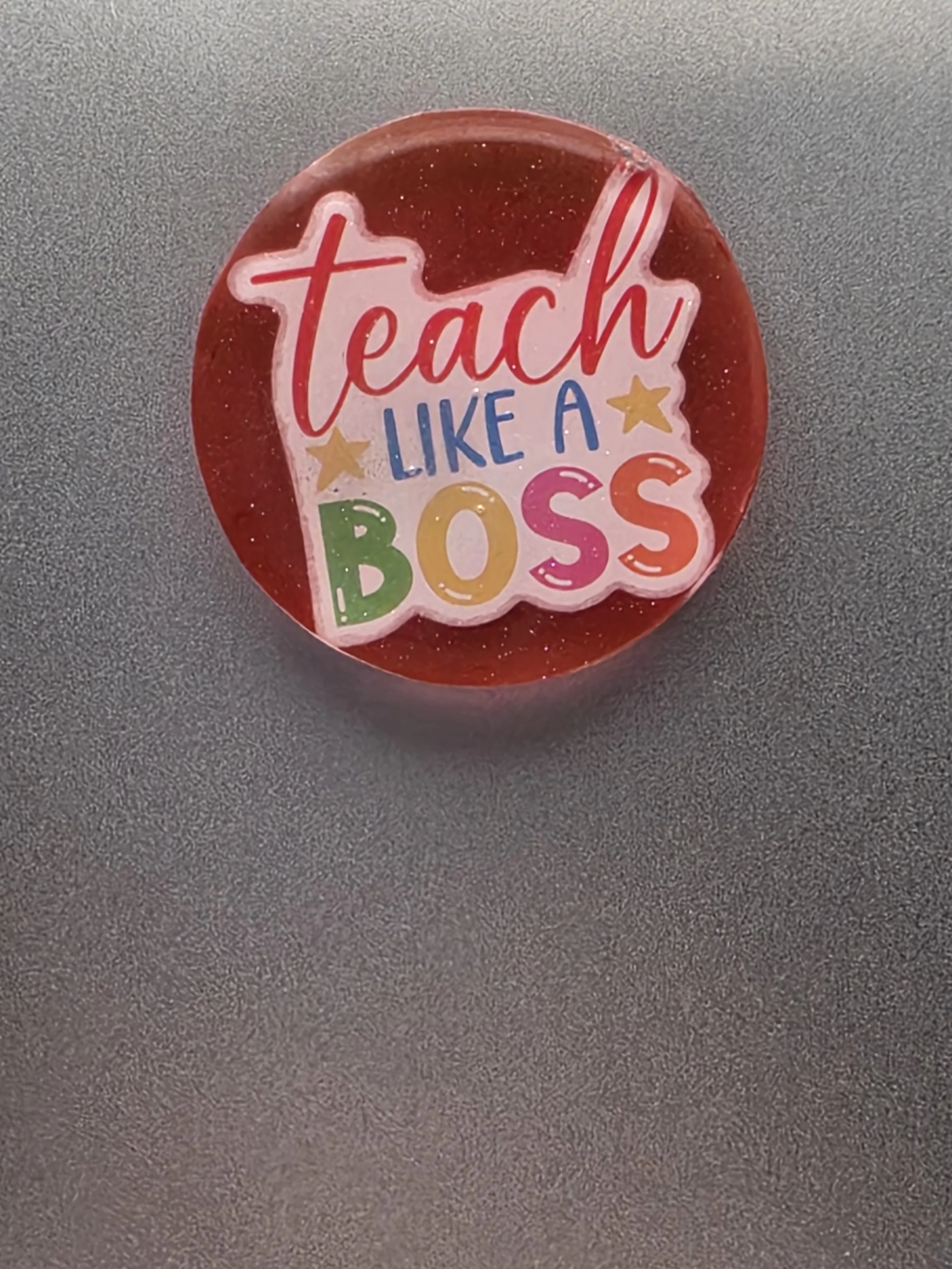 Red "Teach Like A Boss" Magnet