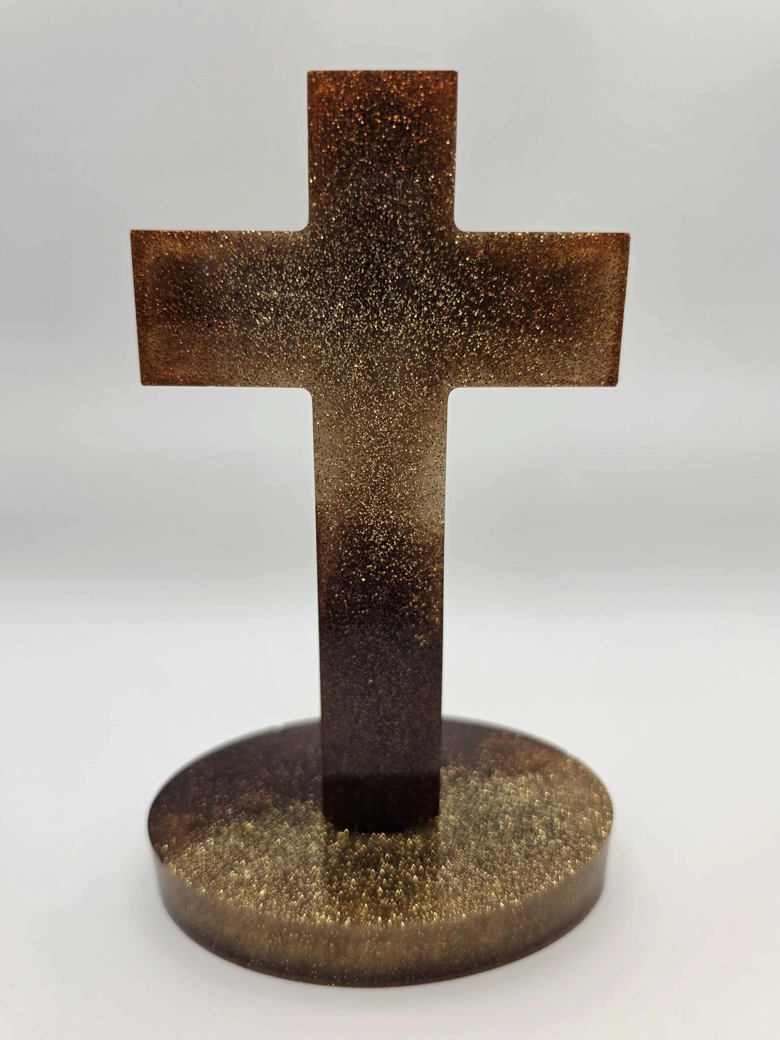 Brown Glitter Cross