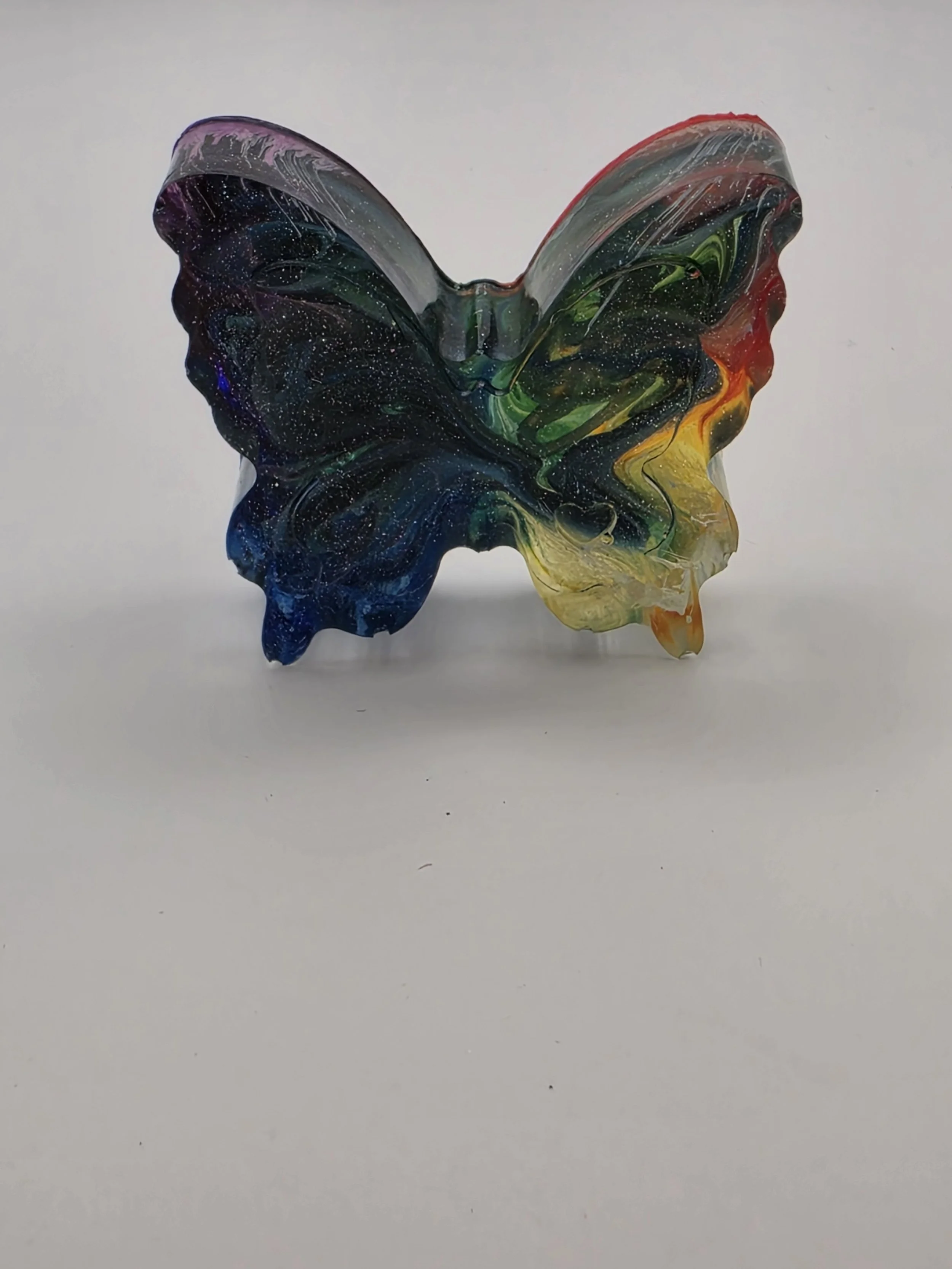 Small Bright Rainbow Swirl Butterfly