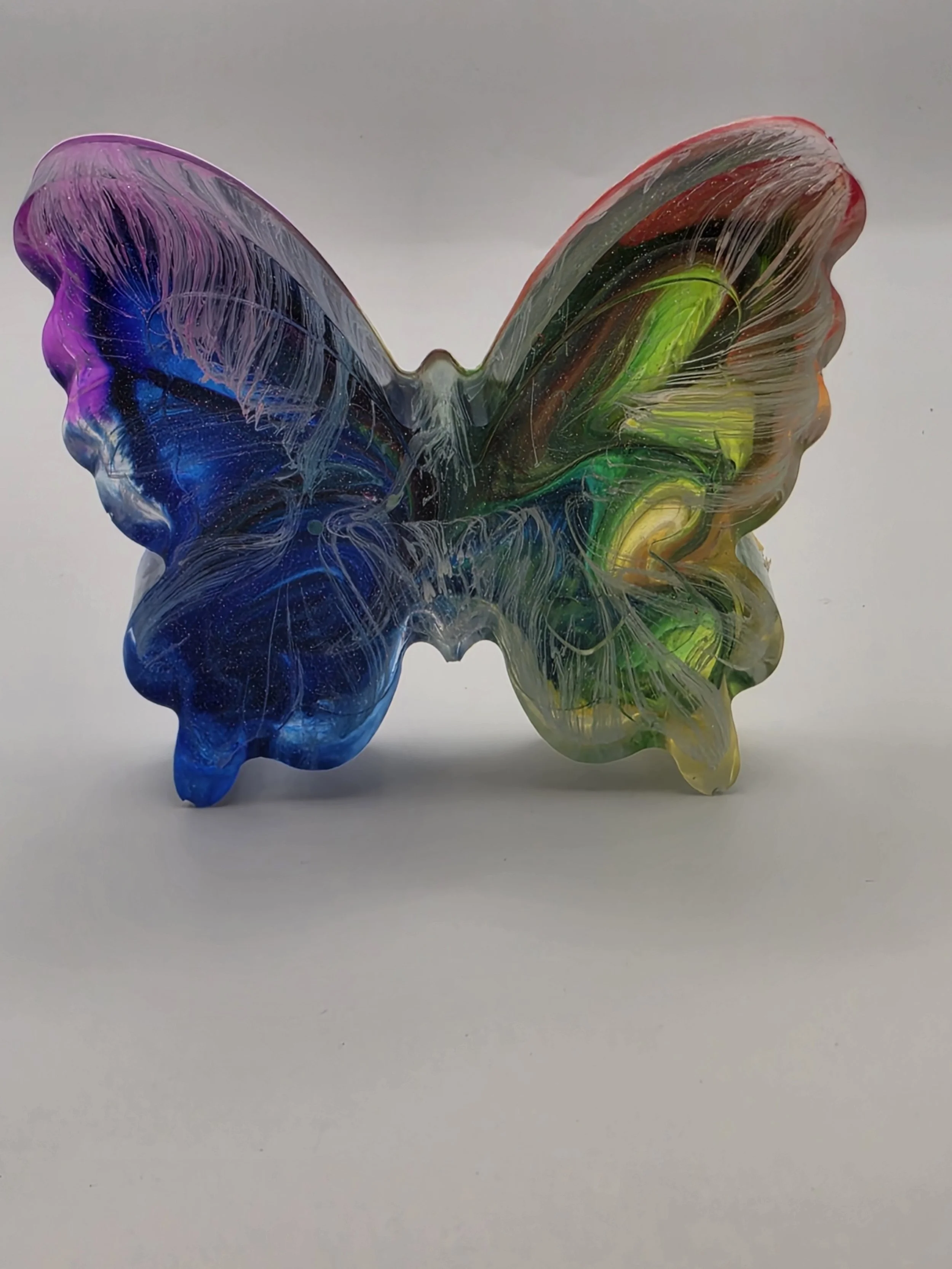 Medium Bright Rainbow Swirl Butterfly