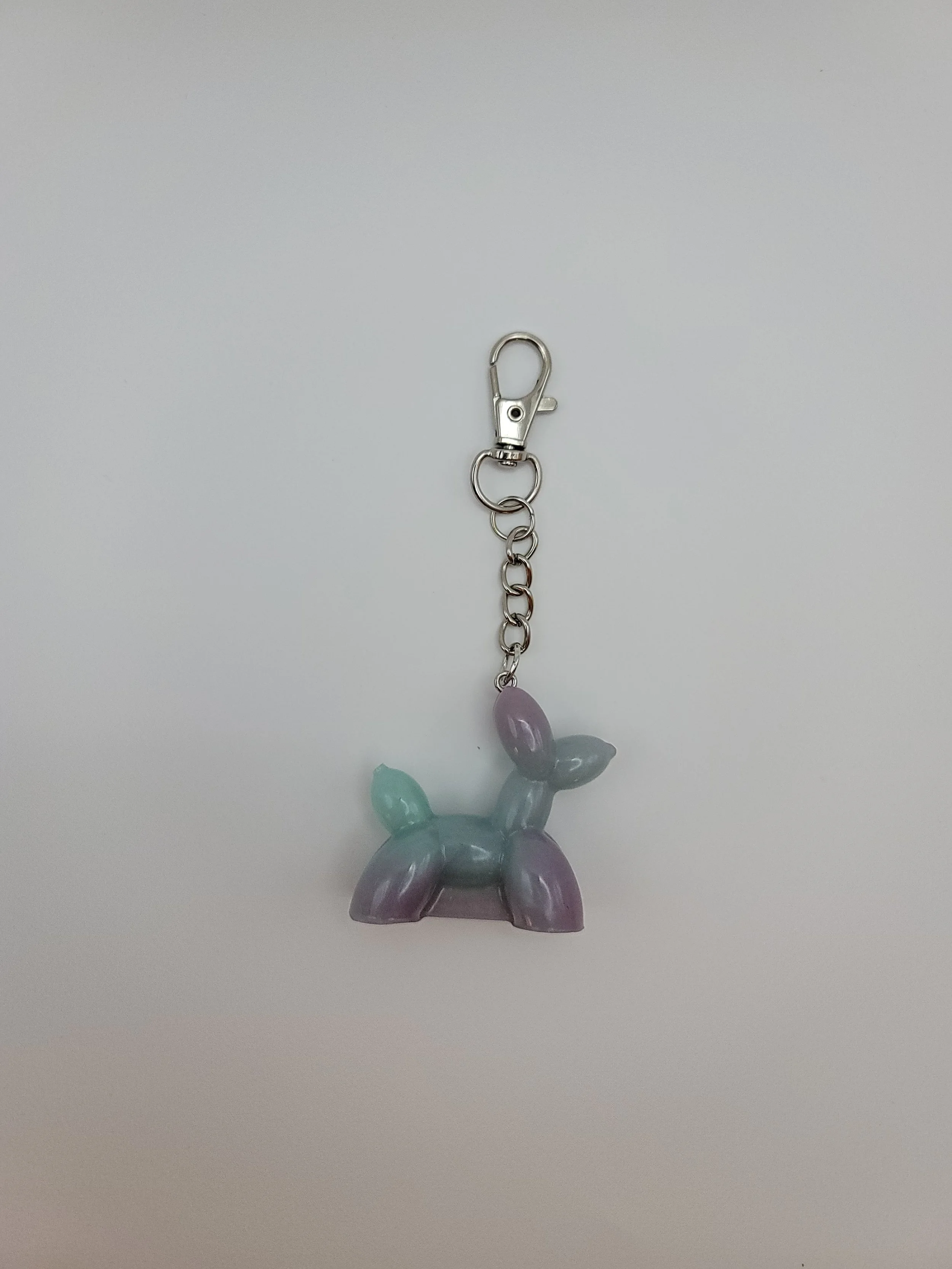 Blue & Purple Balloon Animal Keychain